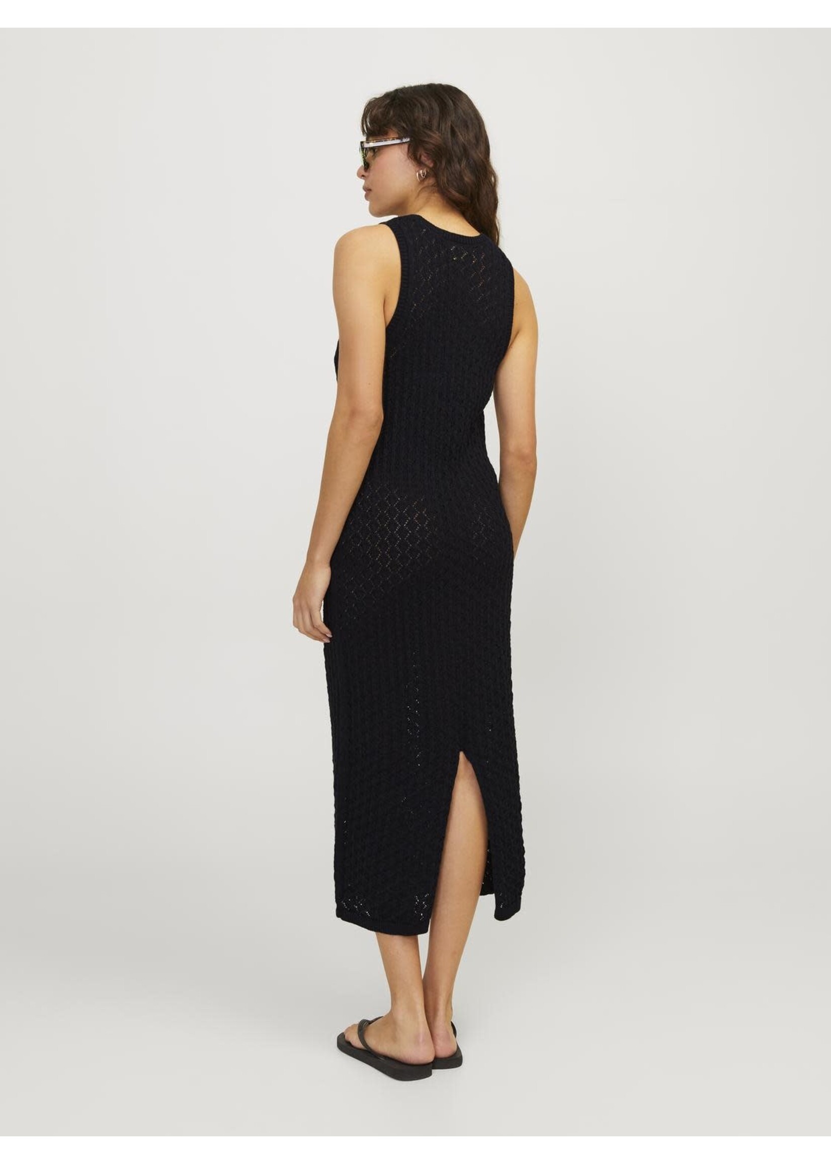 JXZURI LONG DRESS KNIT - BLACK