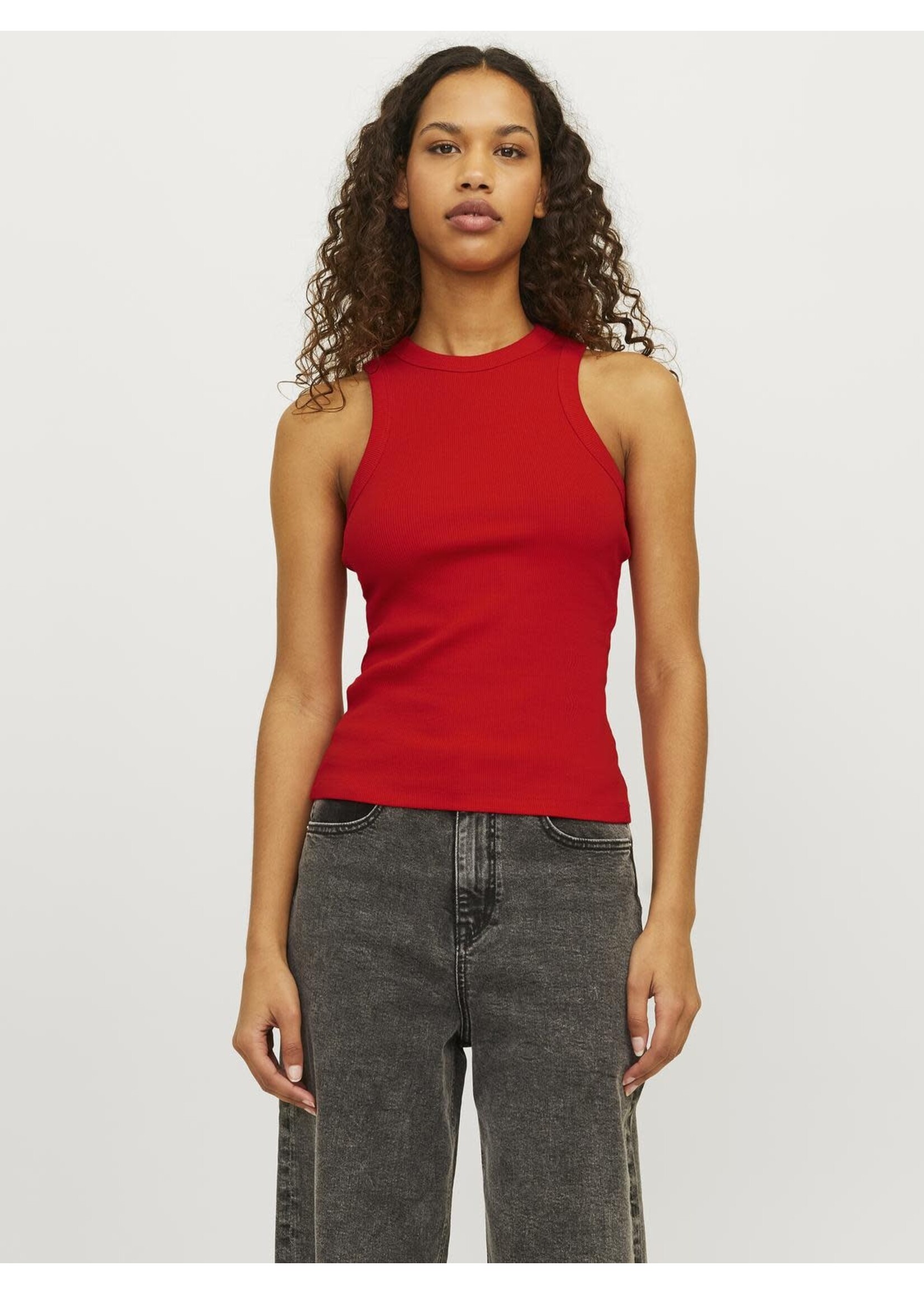 JXFOREST RIB TOP - FIERY RED