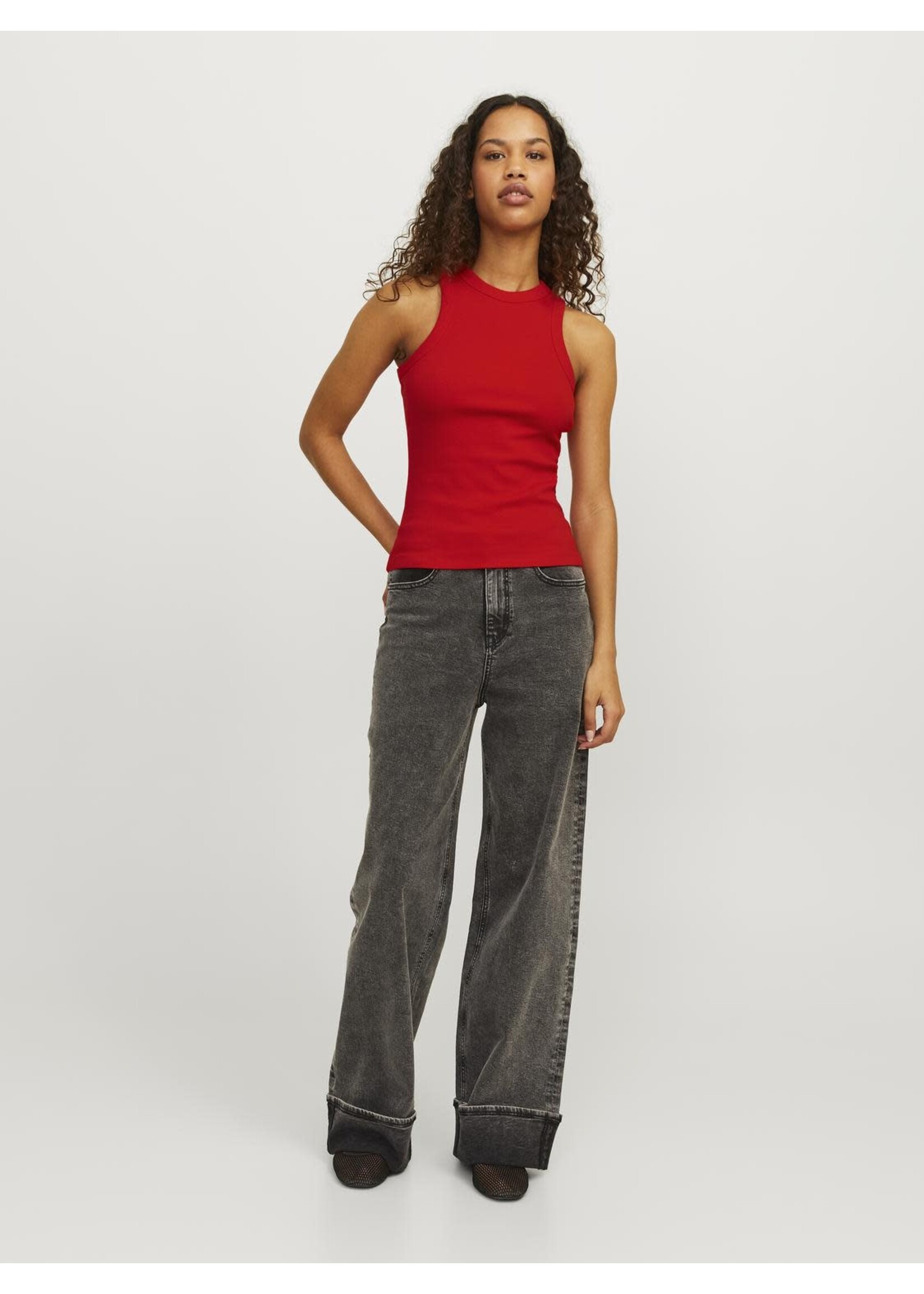 JXFOREST RIB TOP - FIERY RED