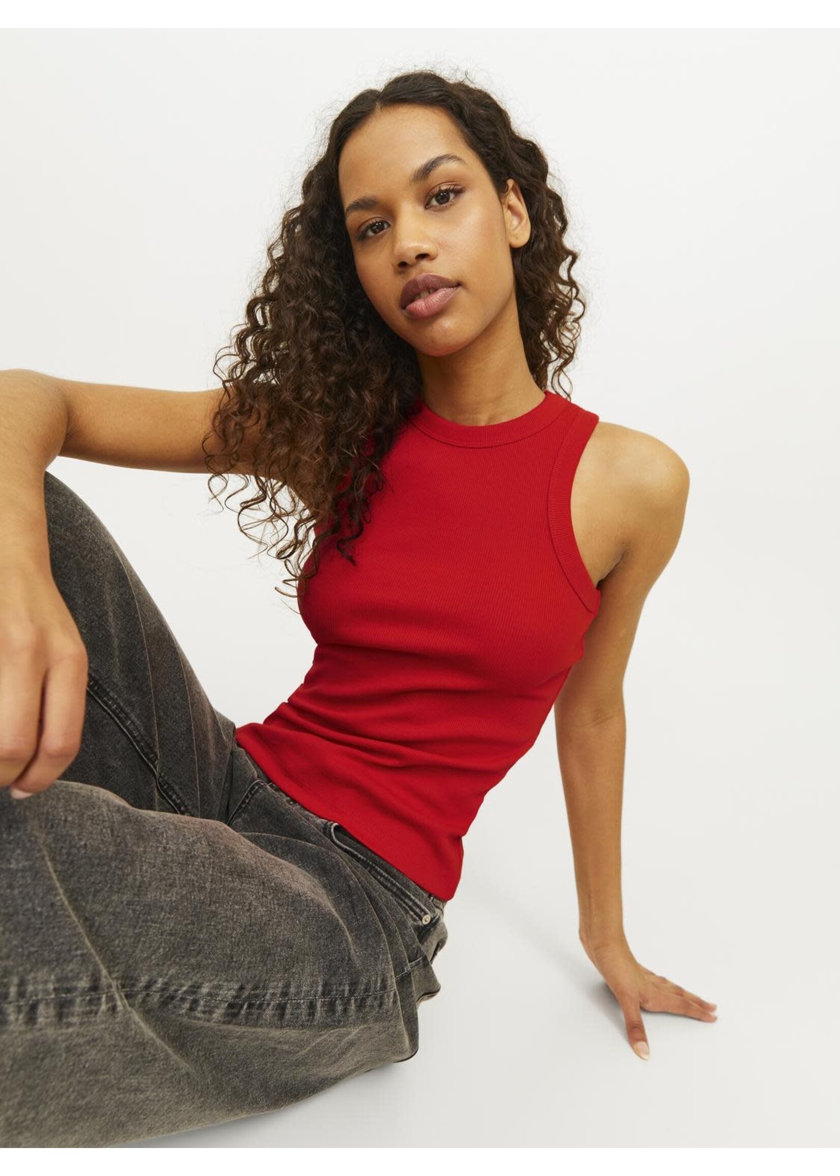 JXFOREST RIB TOP - FIERY RED