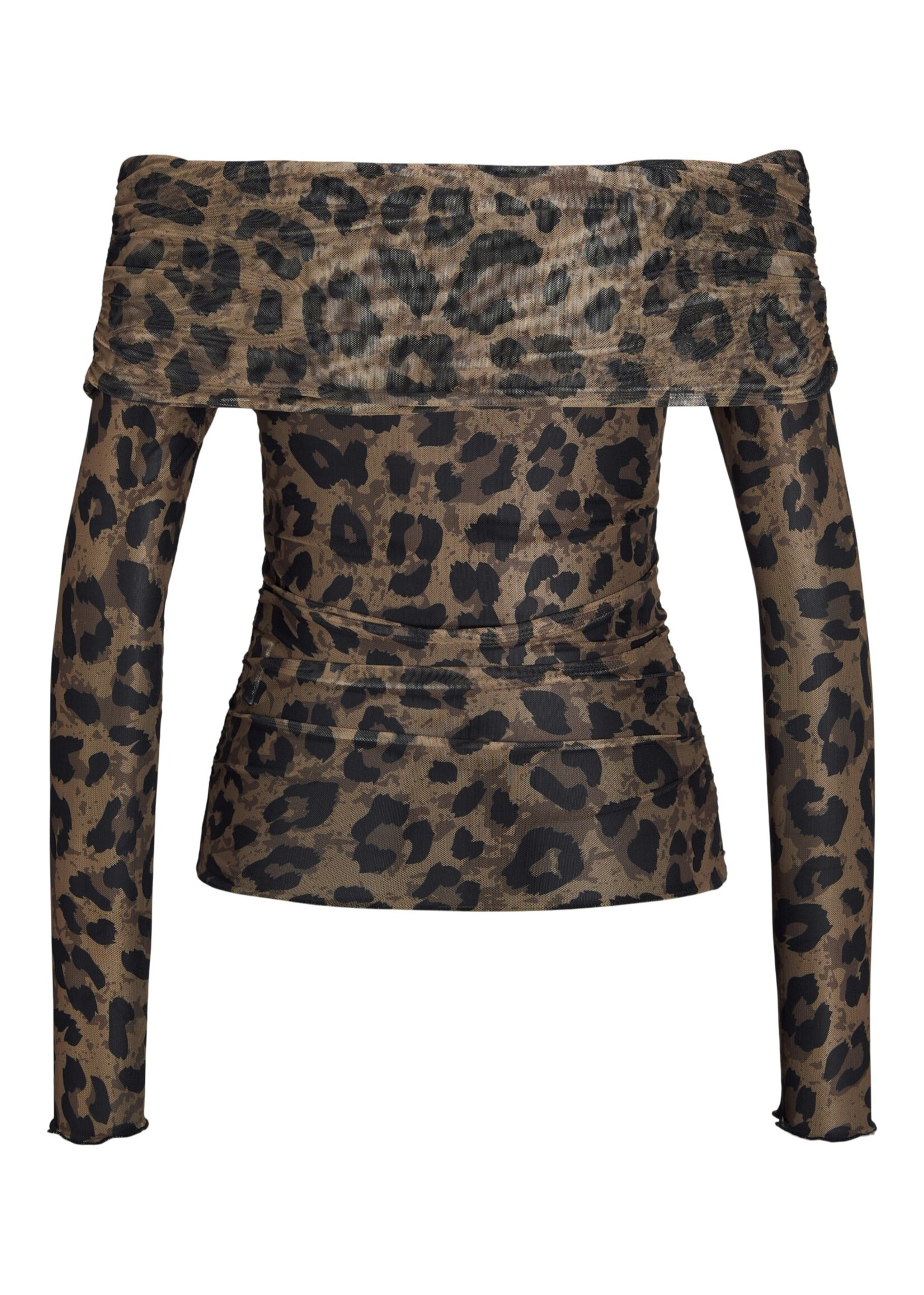 JJXX JXMINNA MESH OFF SHOULDER TOP - LEO