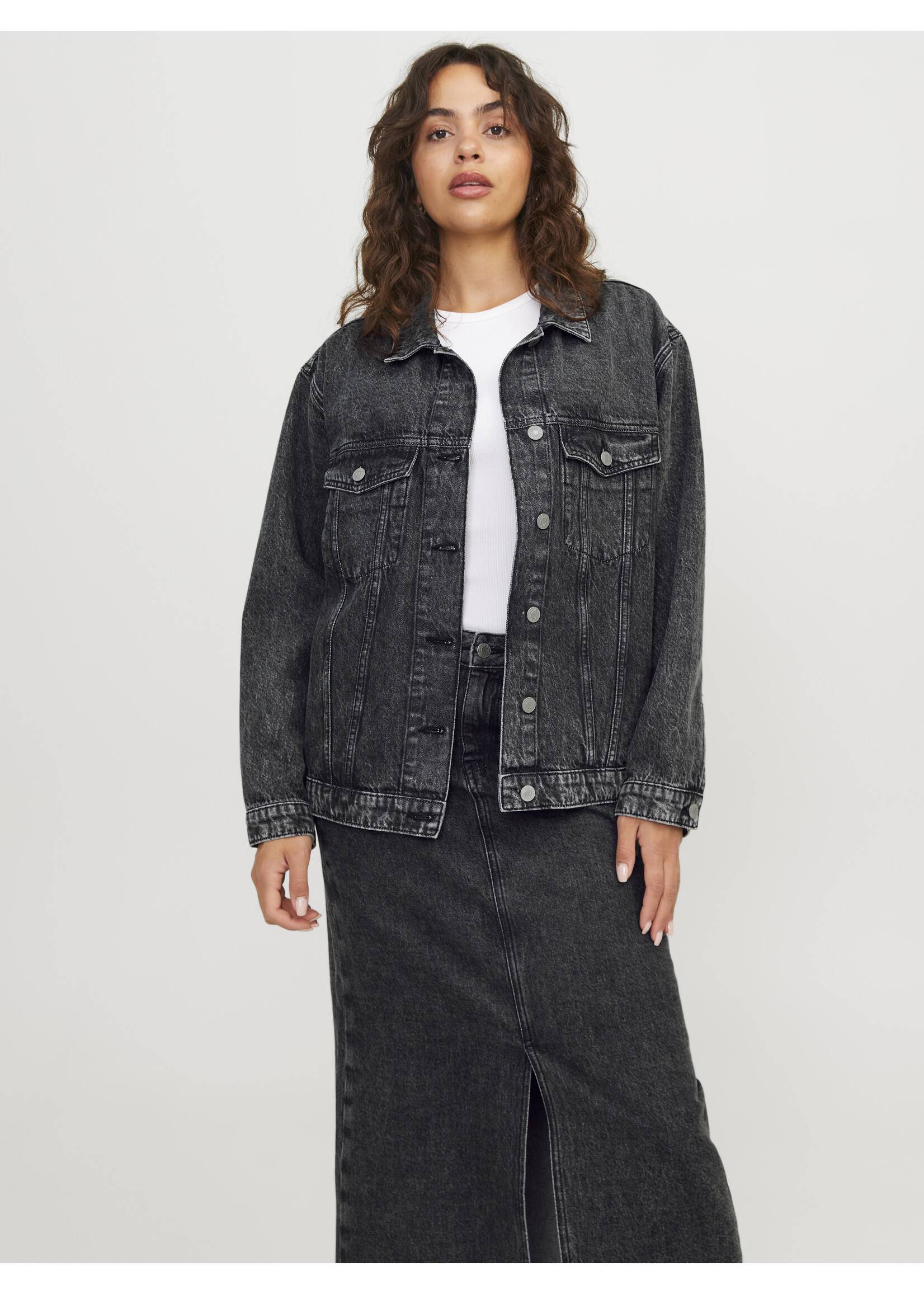 JXORLY RLX LONG JACKET - GREY DENIM