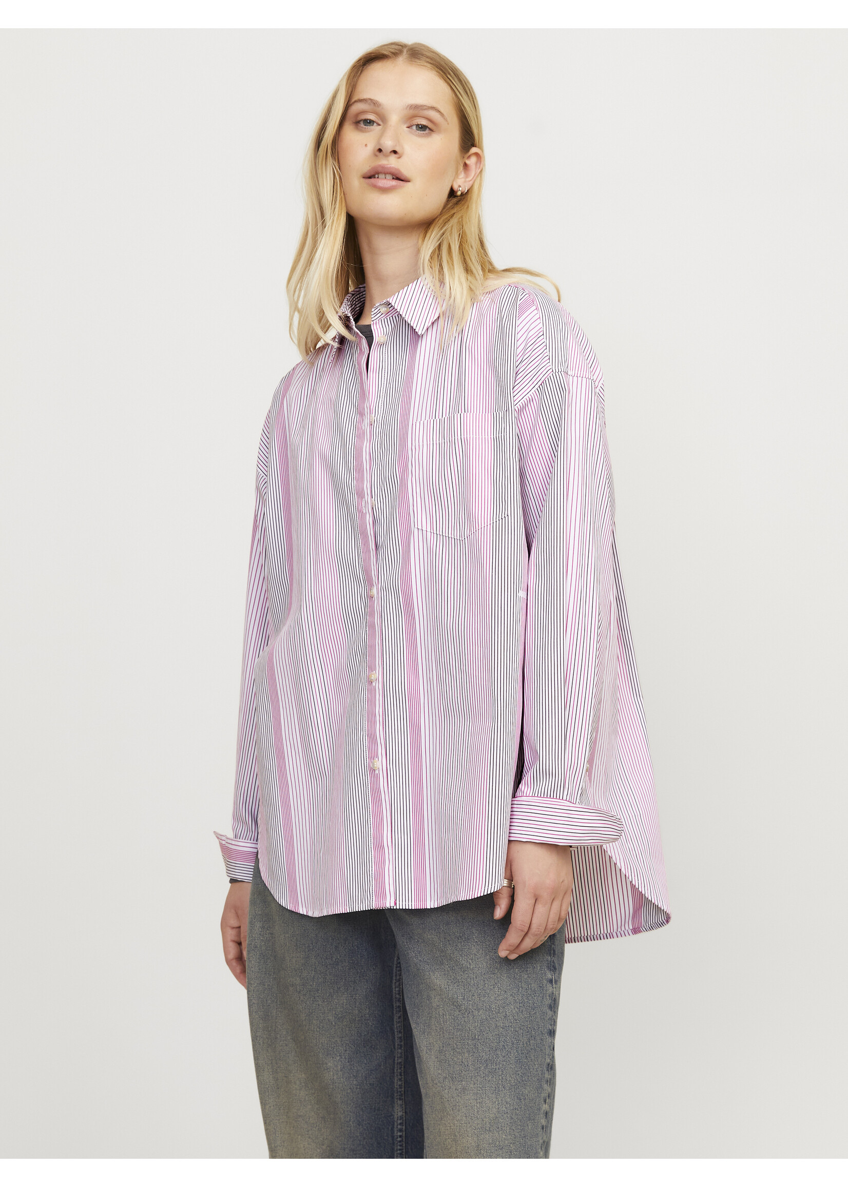JXJAMIE RELAXED POPLIN SHIRT - FUCHSIA RED