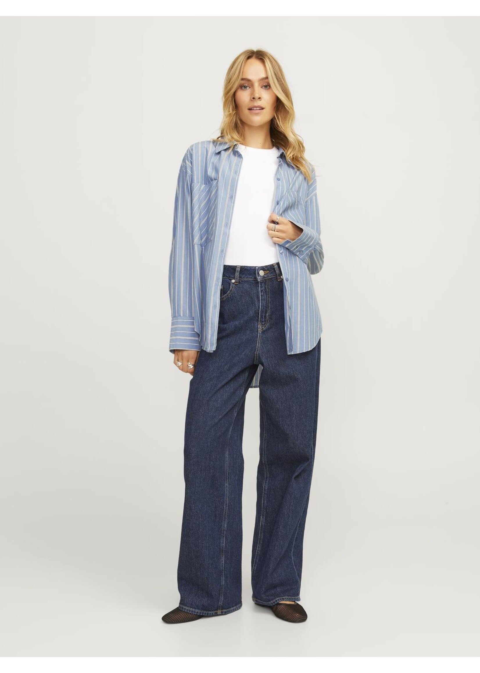 JXTESSA LS POPLIN SHIRT - BLUE