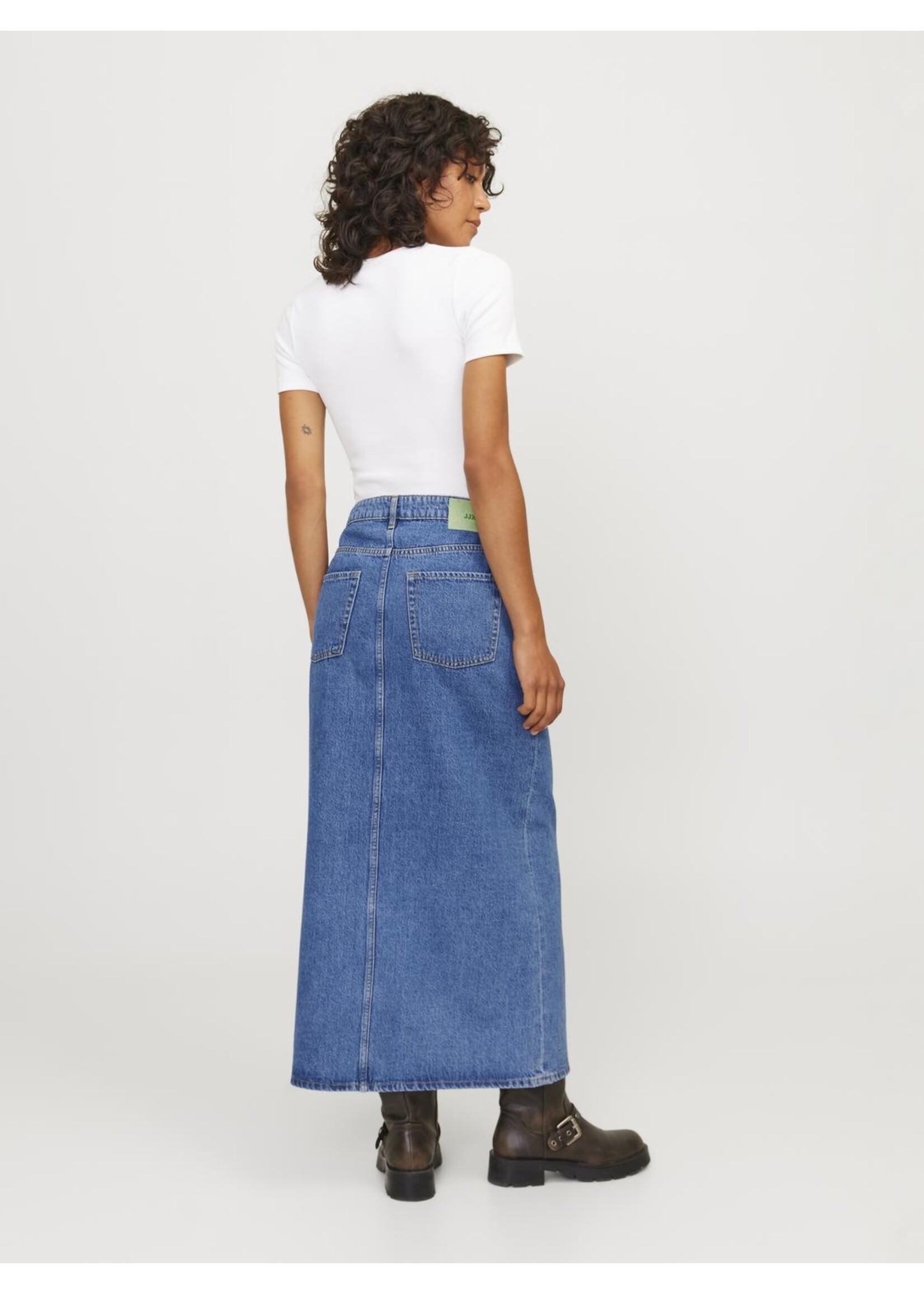JJXX JXAURA LONG DENIM SKIRT - MED BLUE DENIM