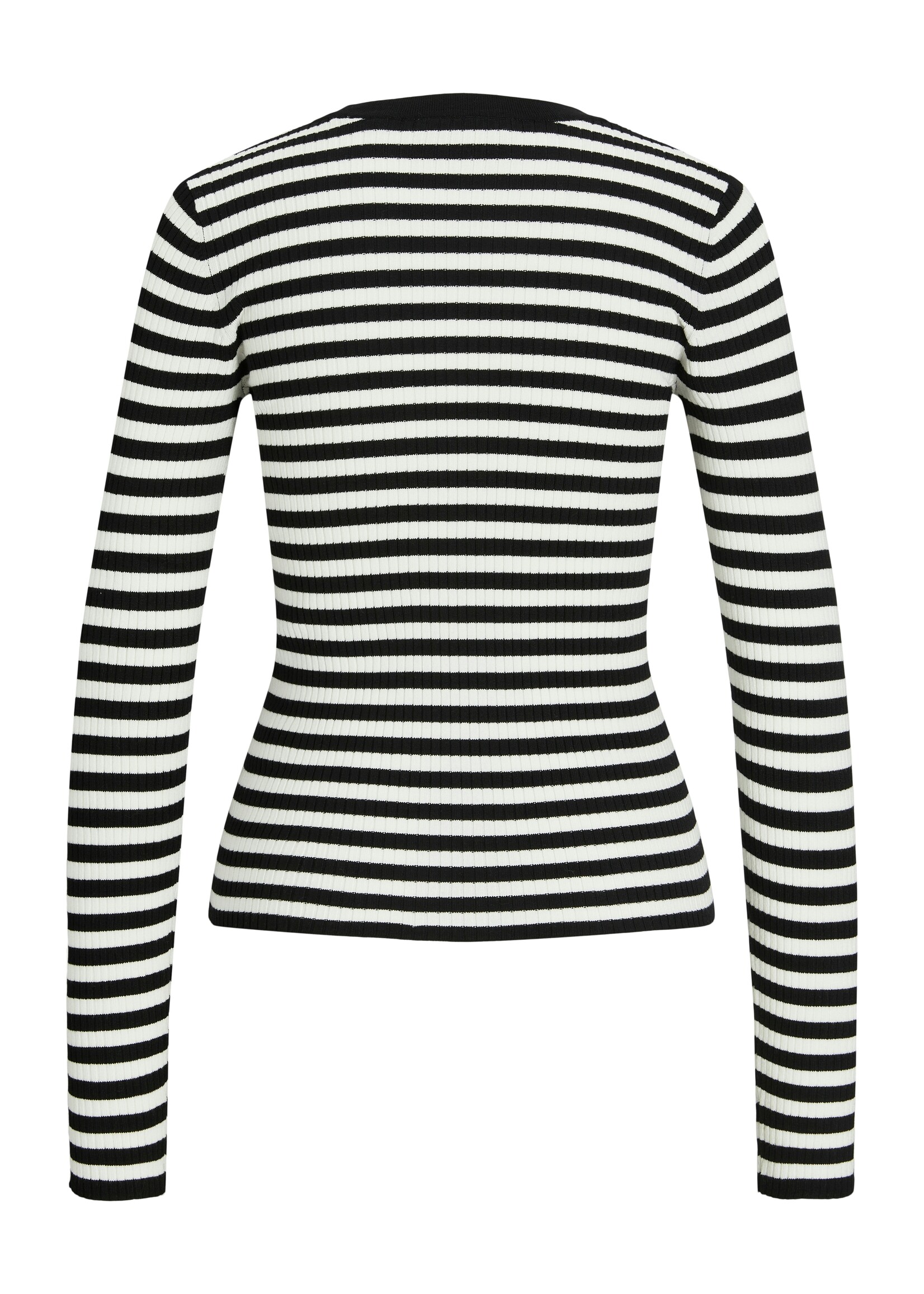 JXJODI TIGHT STRIPE CREW NECK KNIT - CLOUD DANCER