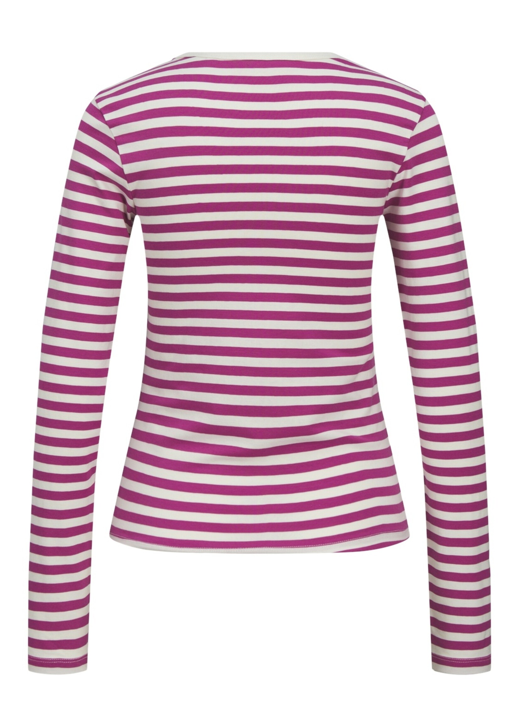 JJXX JXCELINE GIGI LS SOLID STRIPE TEE - FUCHSIA RED