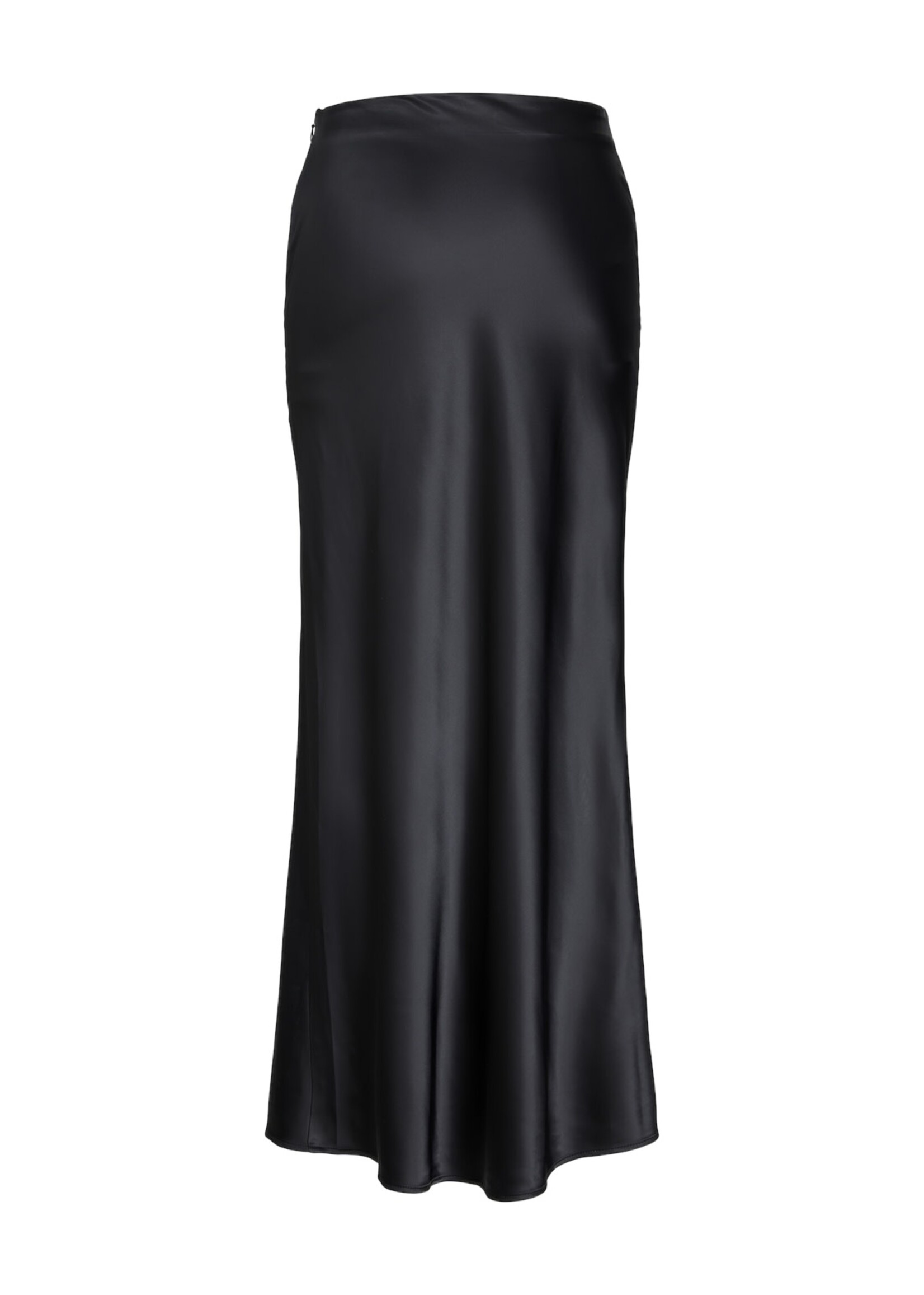 JXEVA SATIN MAXI SKIRT - BLACK