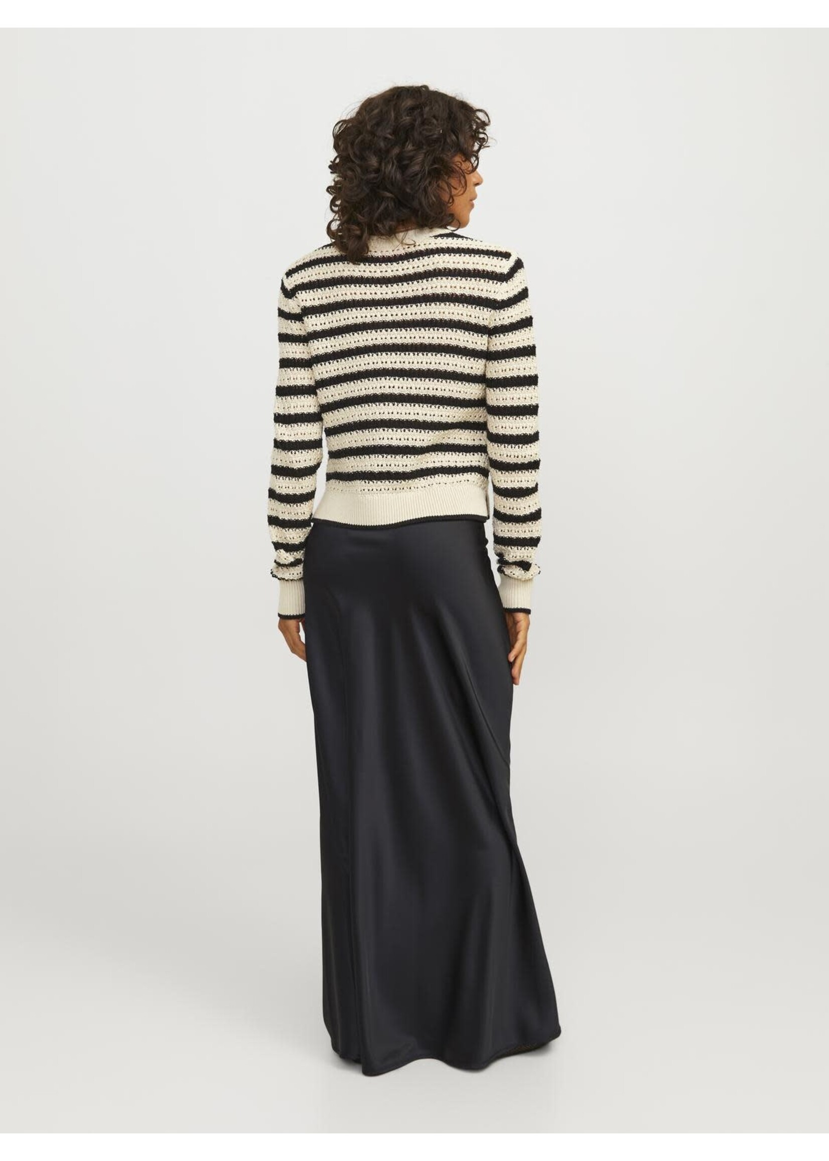 JXEVA SATIN MAXI SKIRT - BLACK