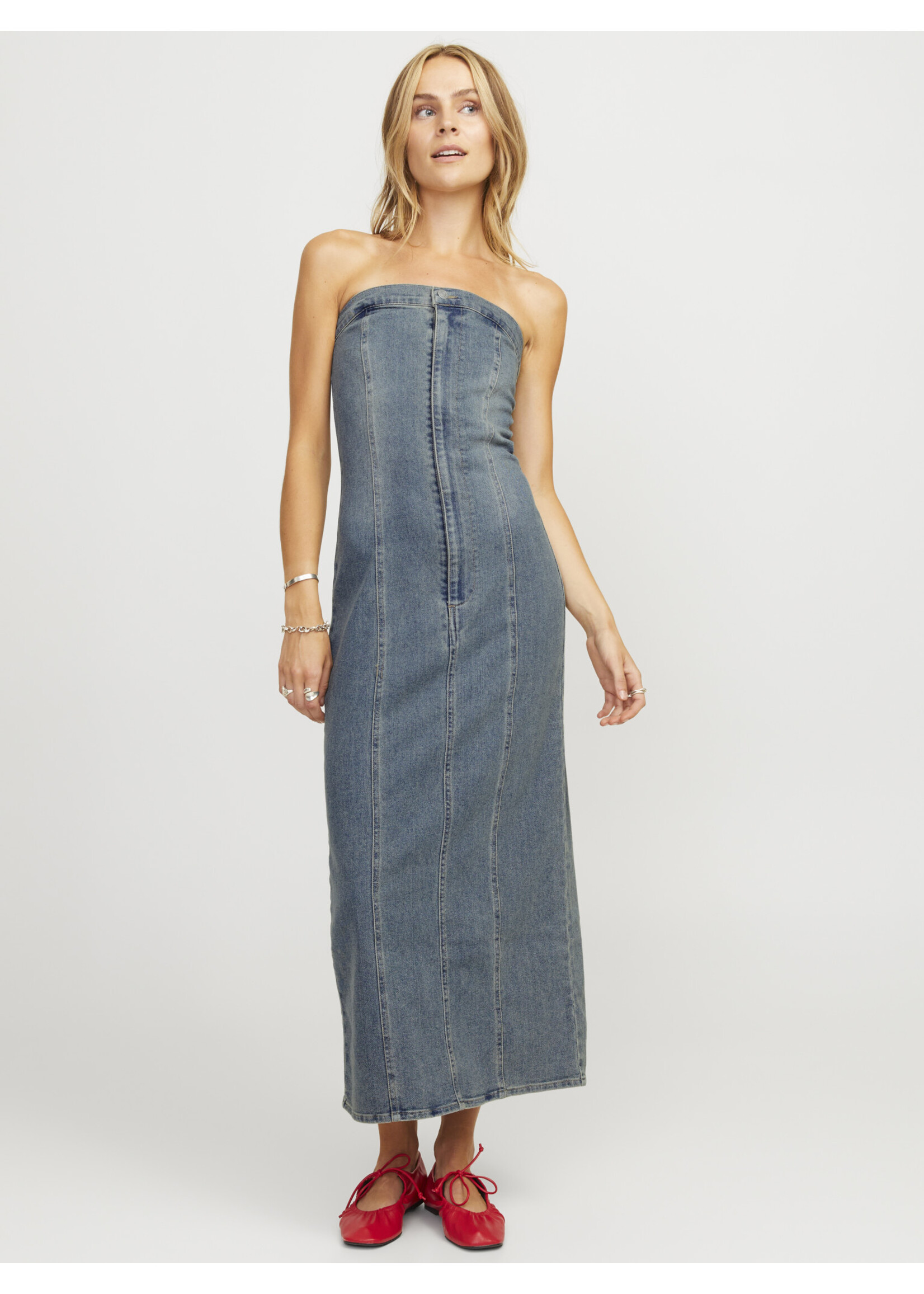 JJXX JXTINGA SLIM DRESS - MEDIUM BLUE DENIM