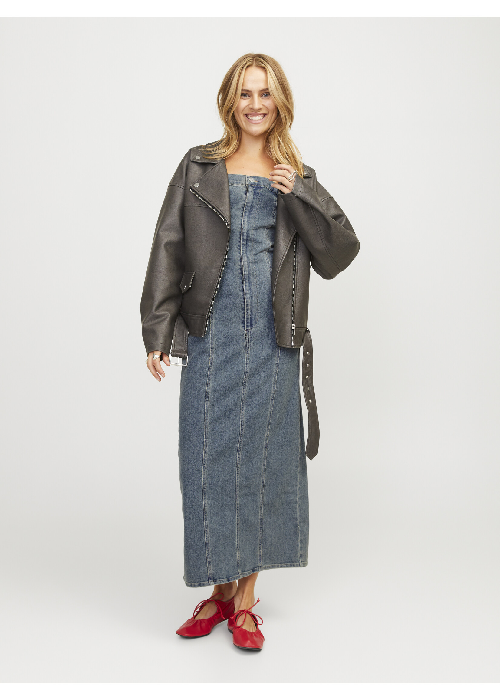 JJXX JXTINGA SLIM DRESS - MEDIUM BLUE DENIM