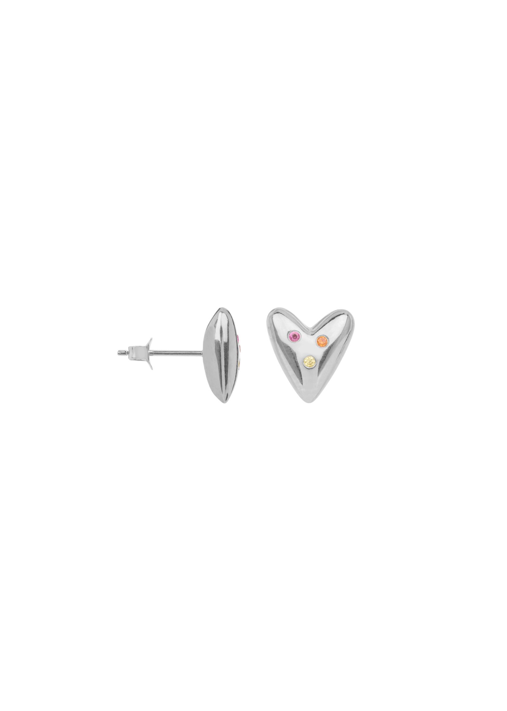 anna+nina Single Karma Stud - Silver
