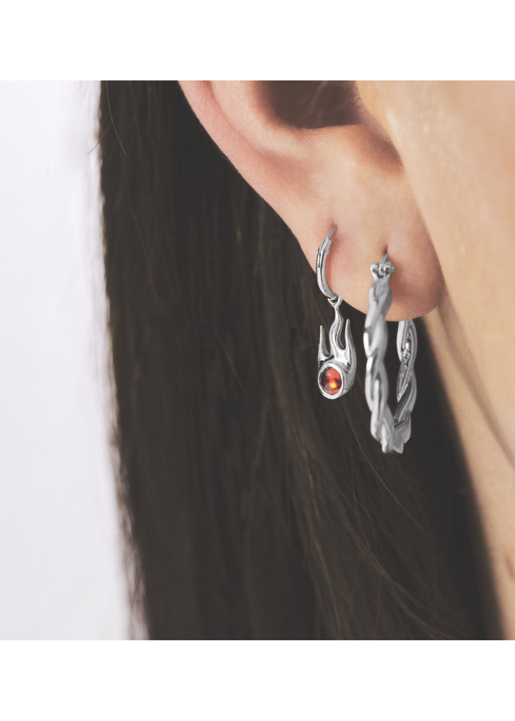 anna+nina Single Comet Ring Earring - Silver