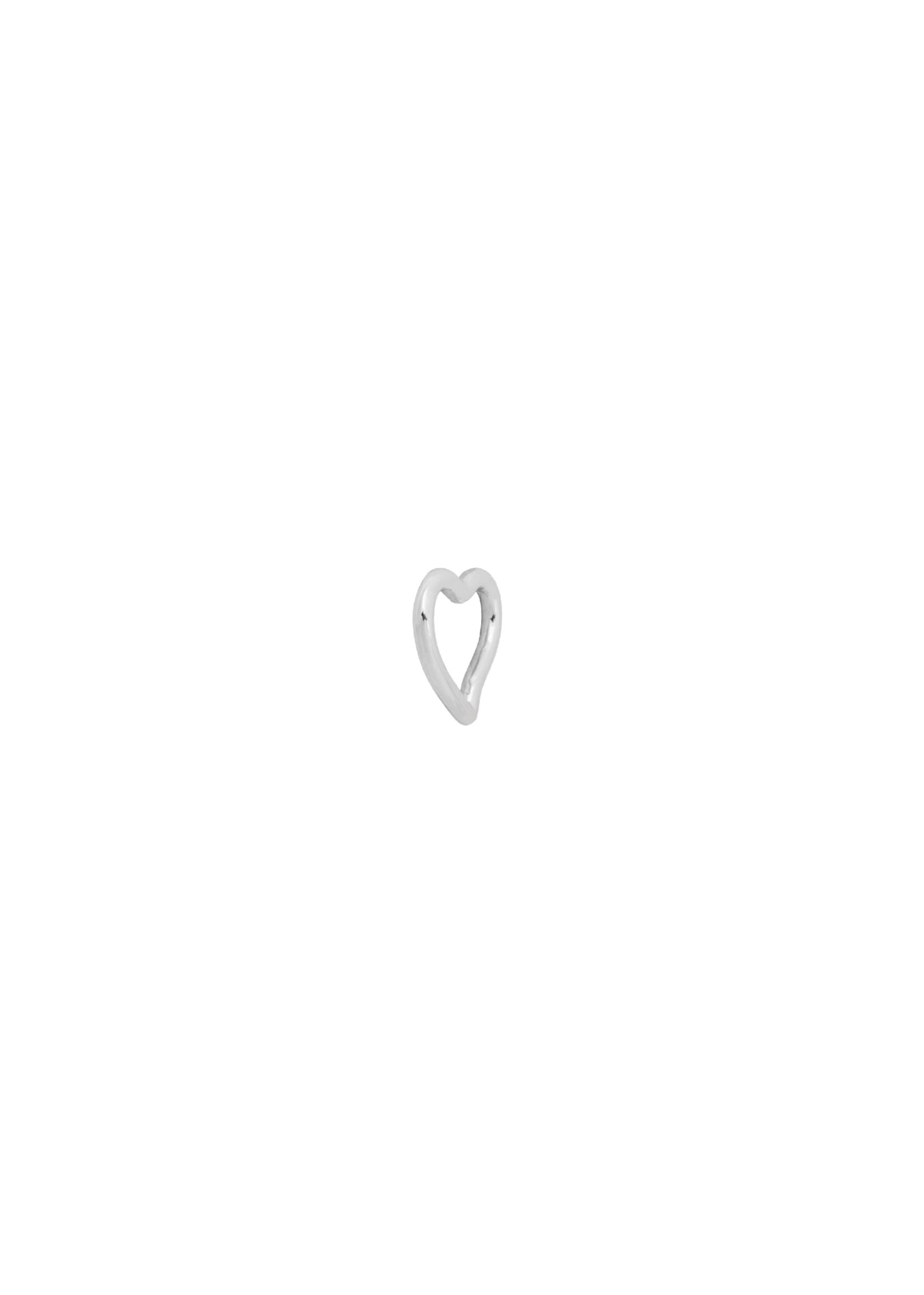 anna+nina Plain Heart Charm - Silver
