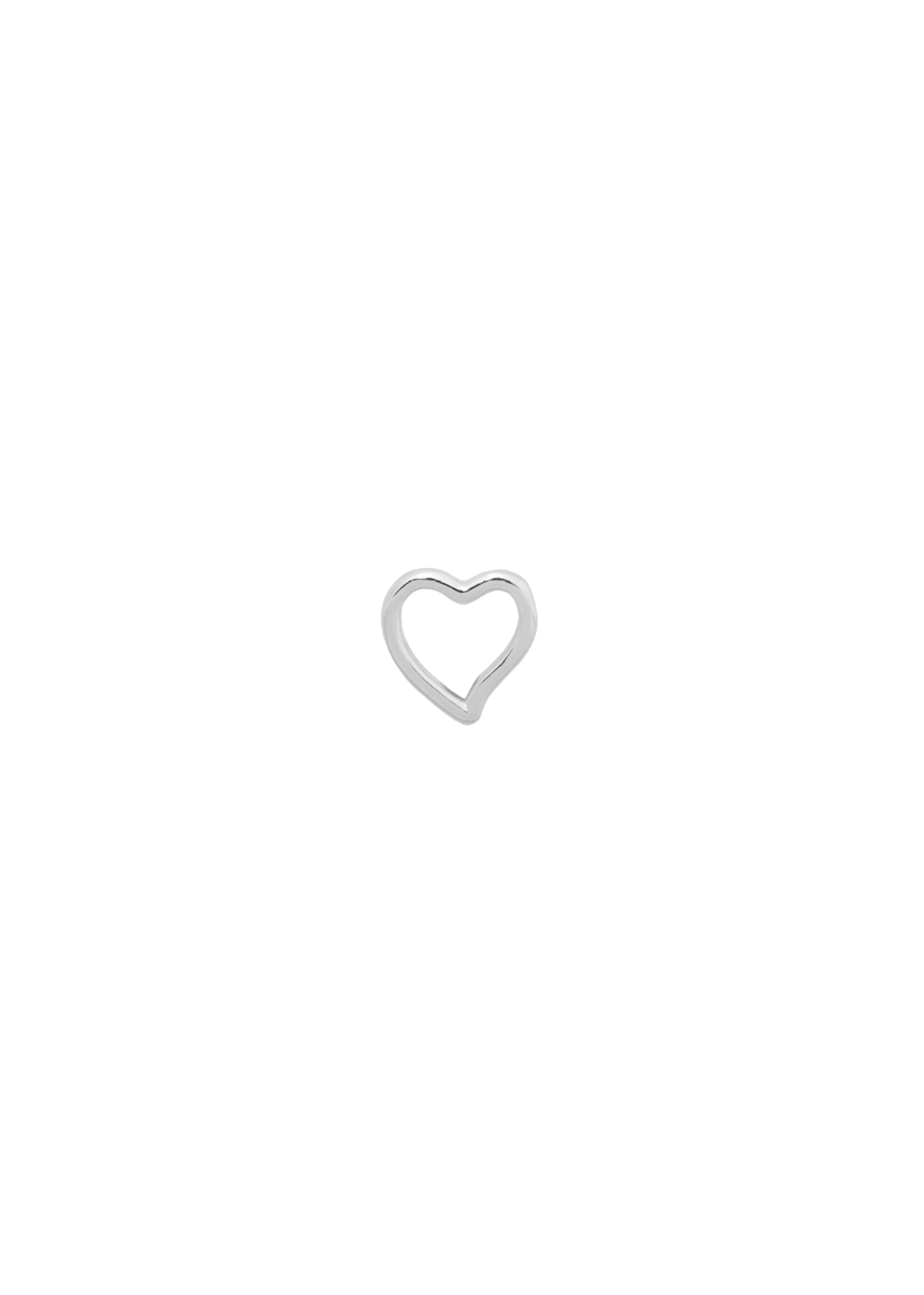 anna+nina Plain Heart Charm - Silver