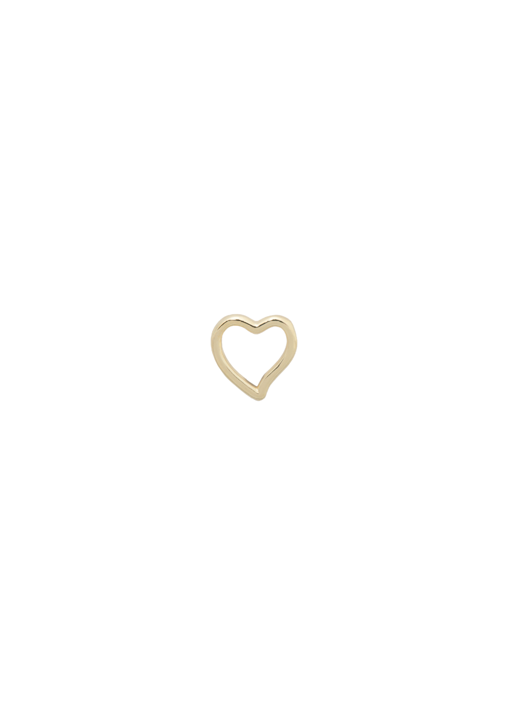 anna+nina Plain Heart Charm - Gold Plated