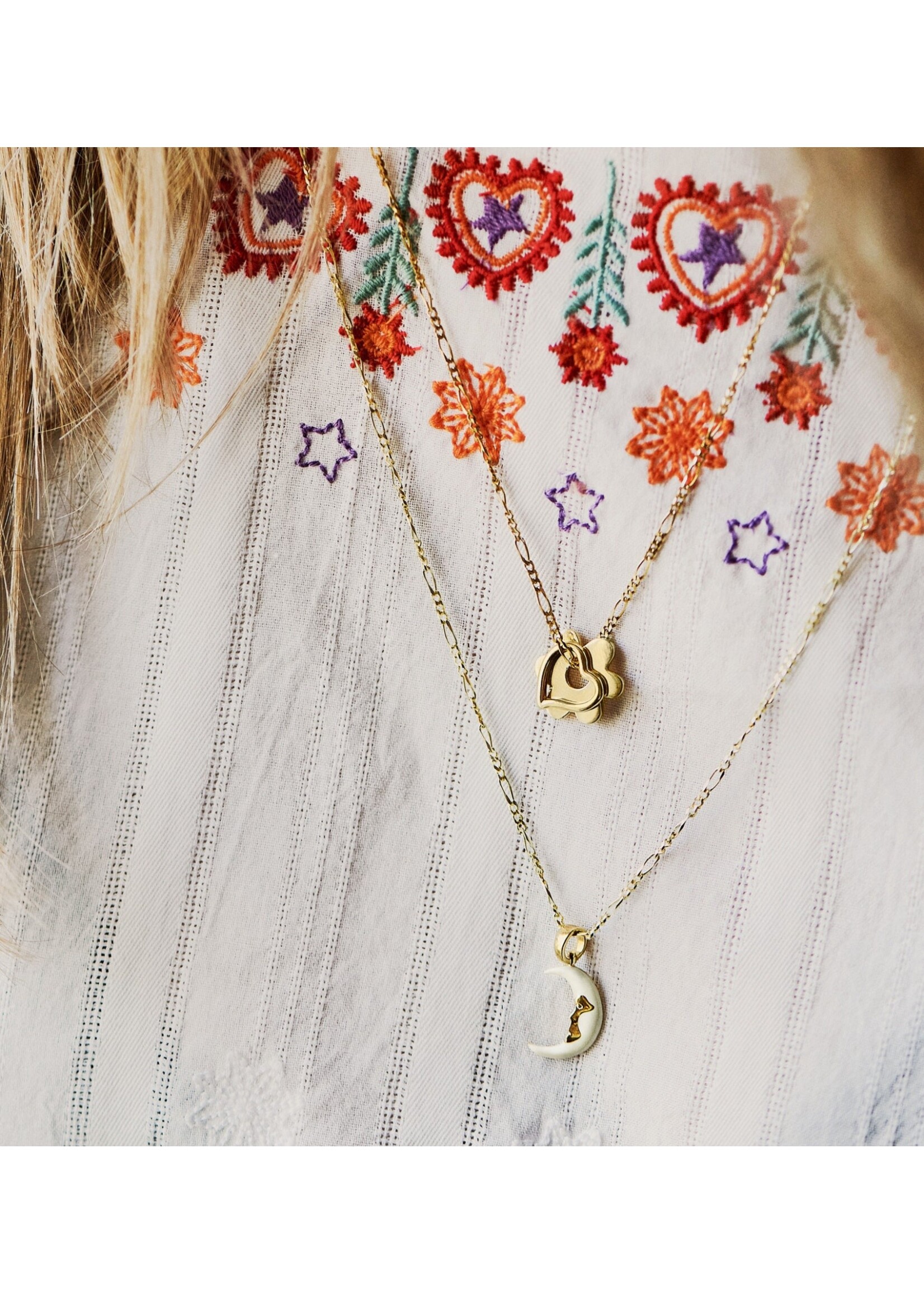 anna+nina Plain Heart Charm - Gold Plated