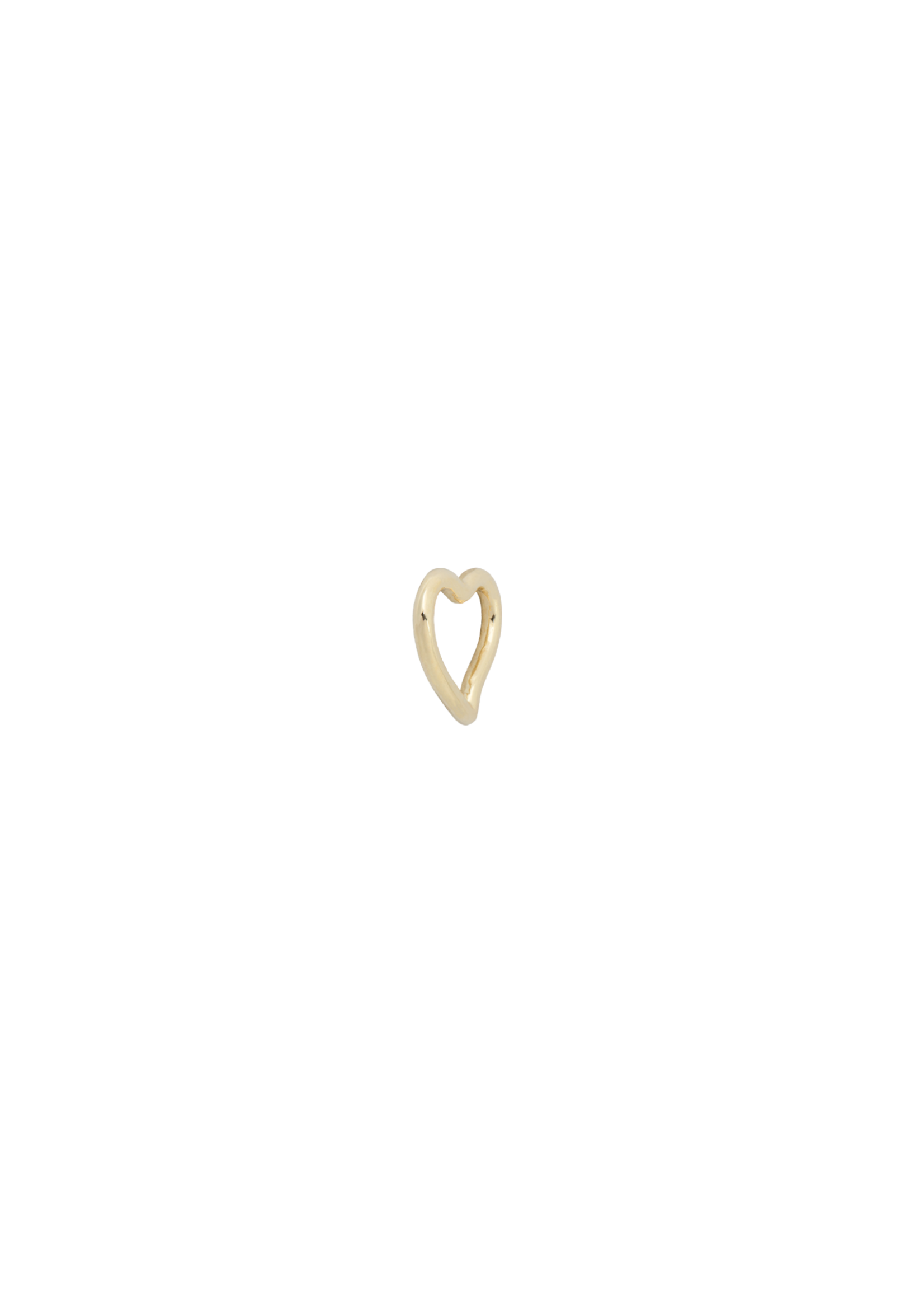 anna+nina Plain Heart Charm - Gold Plated