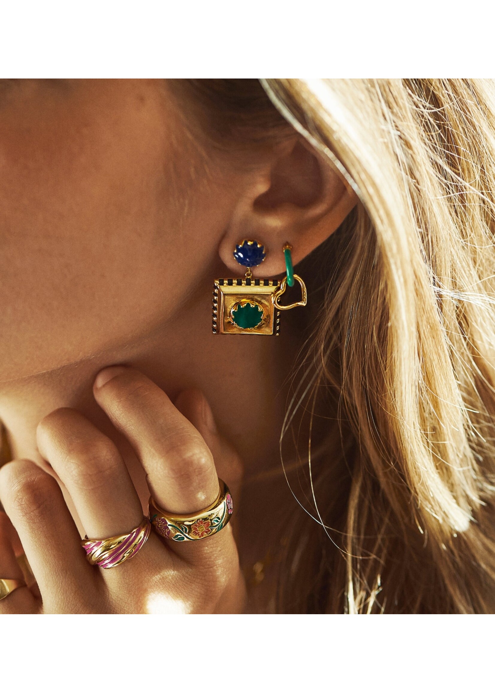 anna+nina Plain Heart Charm - Gold Plated