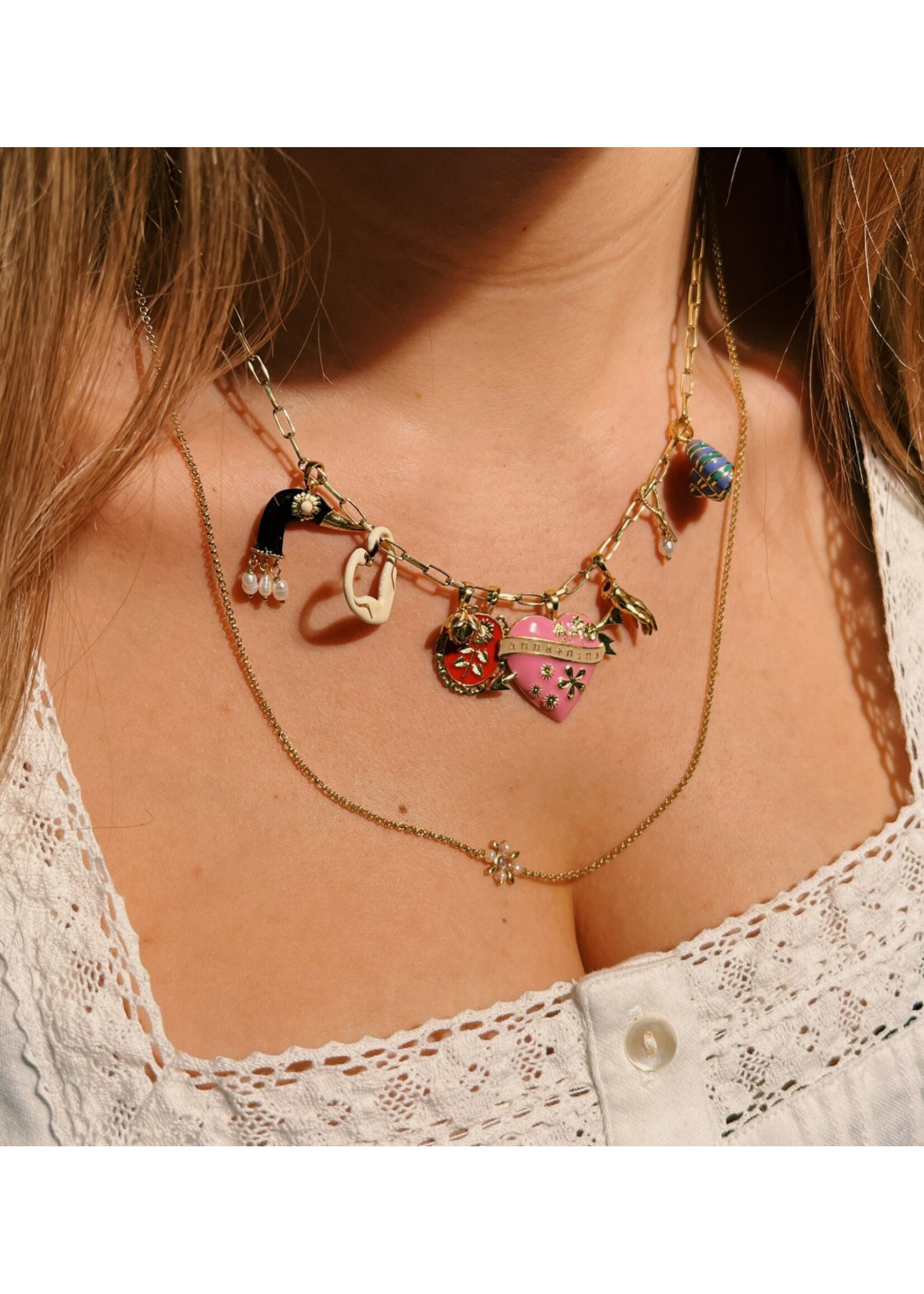 anna+nina Swan Lake Charm - Gold plated