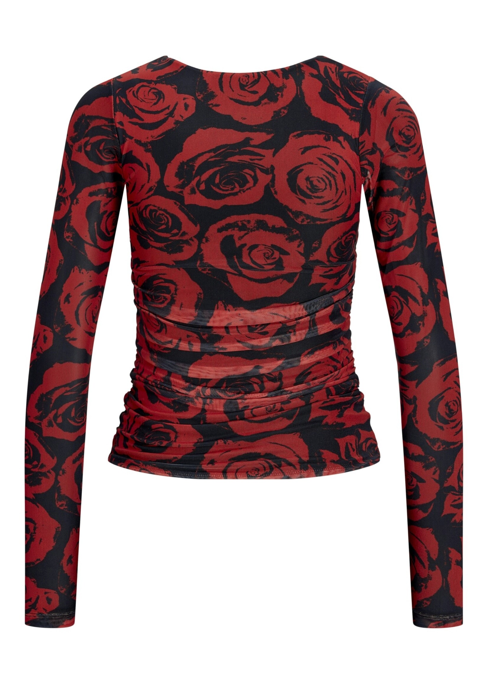 JJXX JXROSA MESH LS  TOP - FIERY RED