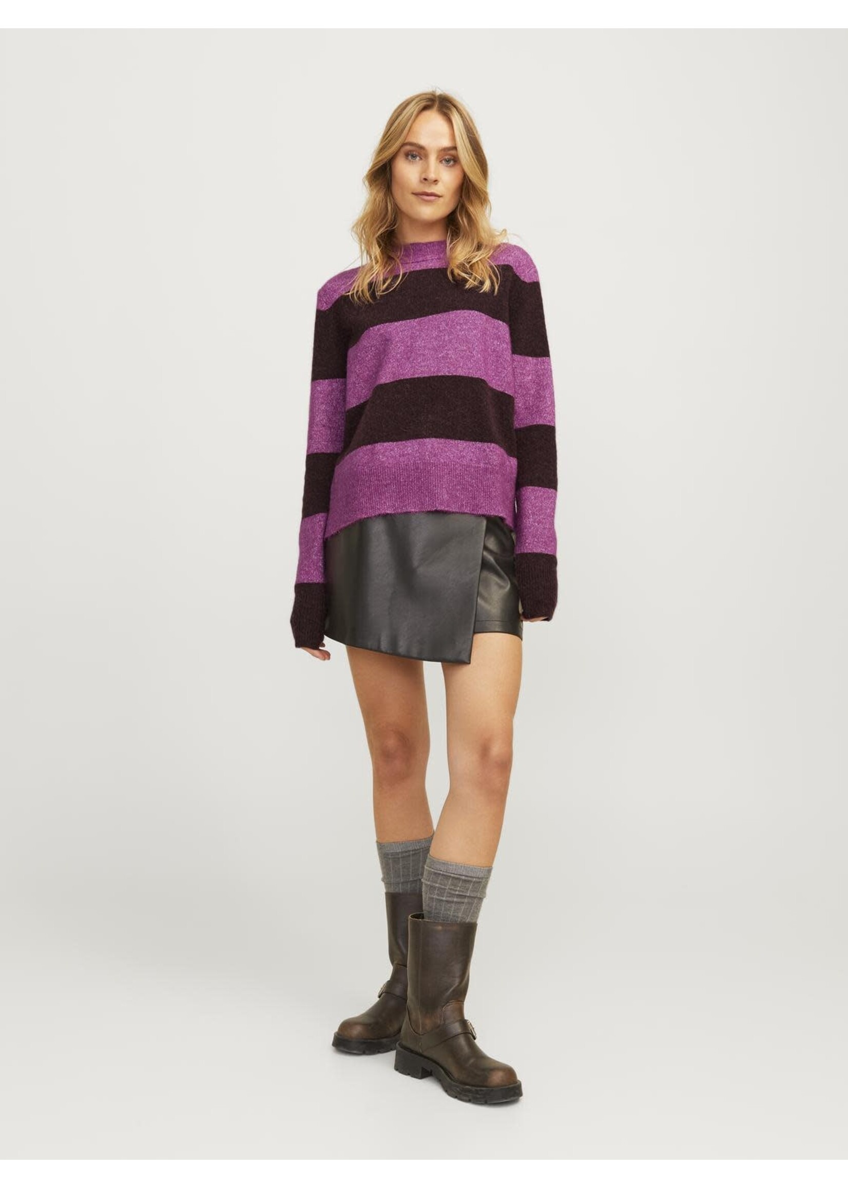 JJXX JXCHICK CREW NECK KNIT - FUCHSIA RED