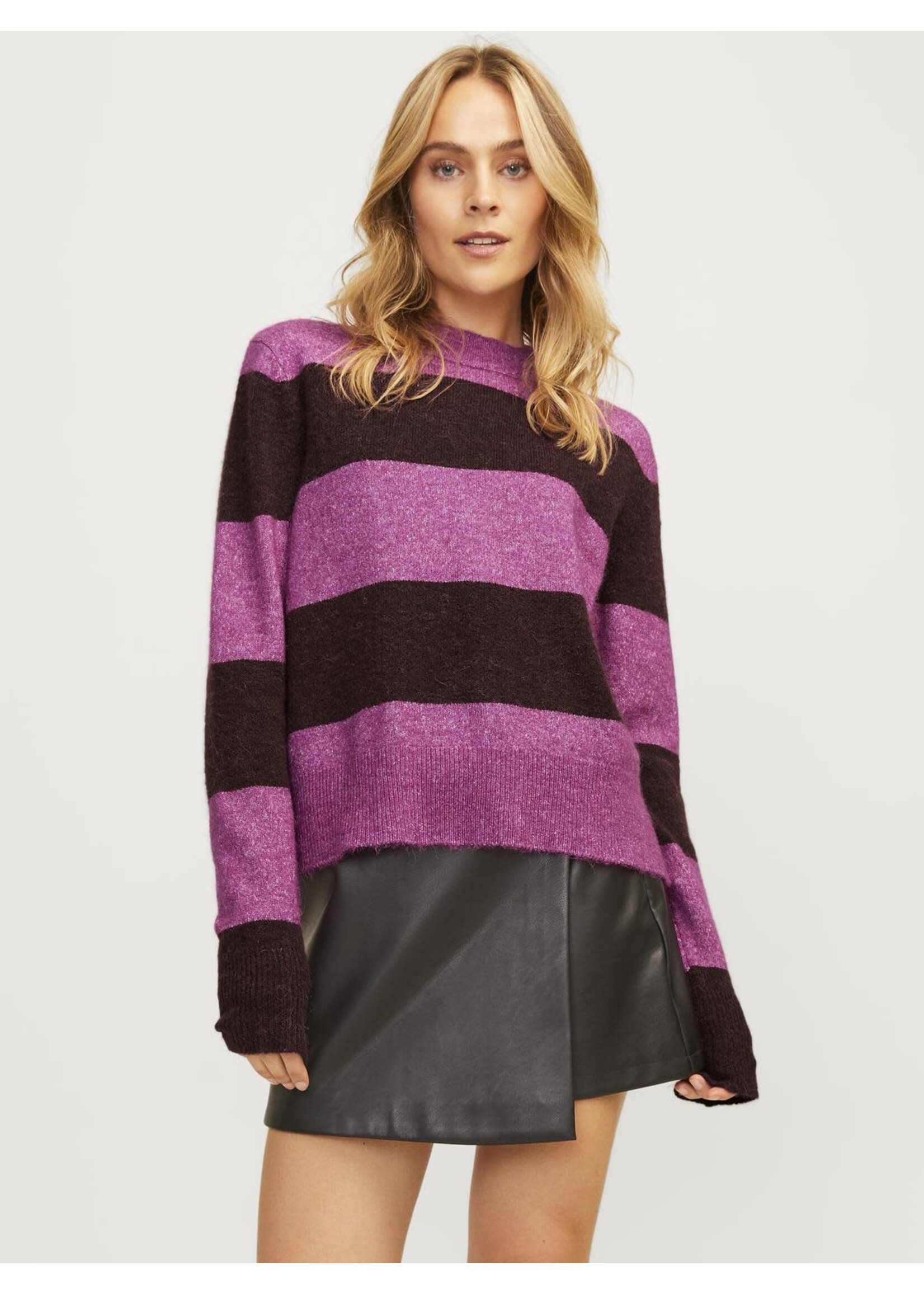 JJXX JXCHICK CREW NECK KNIT - FUCHSIA RED