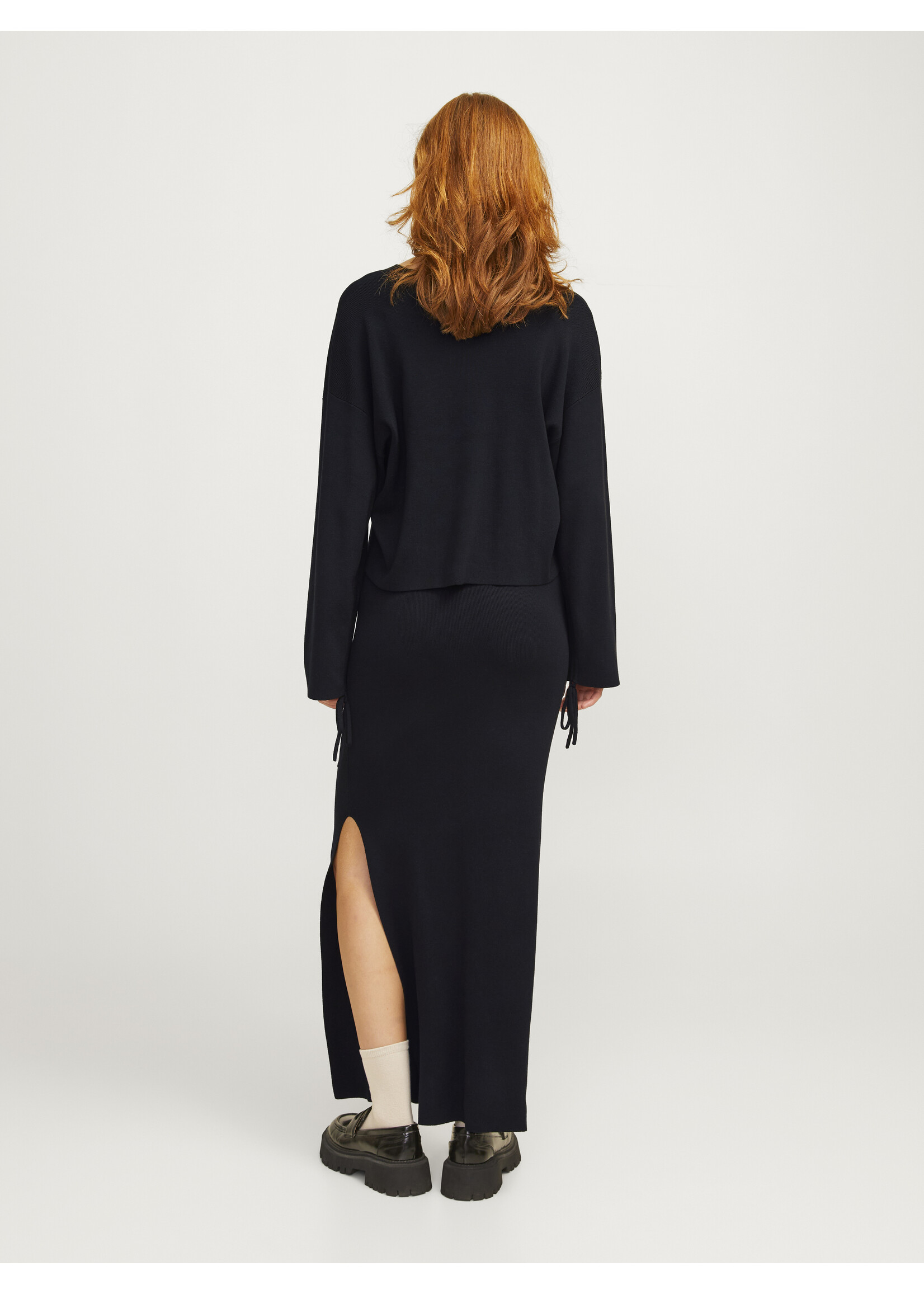 JJXX JXDAHLIA LONG SKIRT KNIT - BLACK