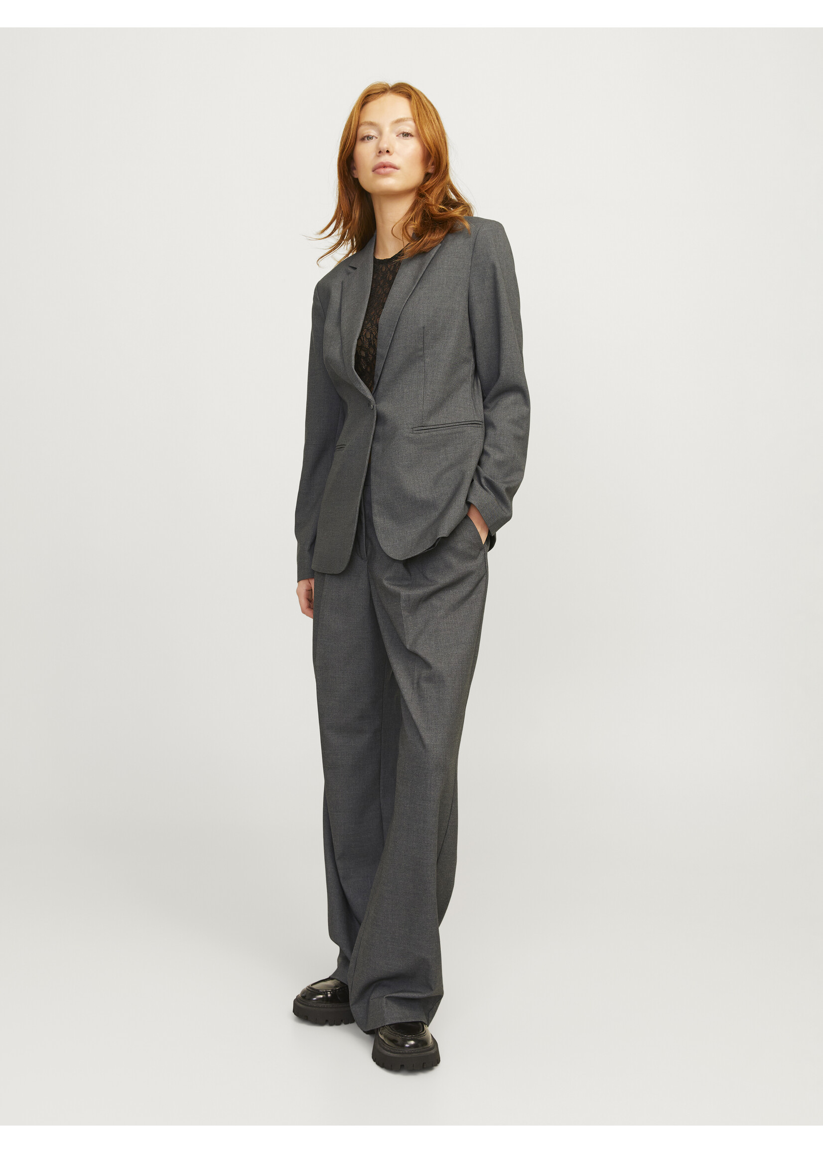 JXELLIS MIA BLAZER - DARK GREY MELANGE