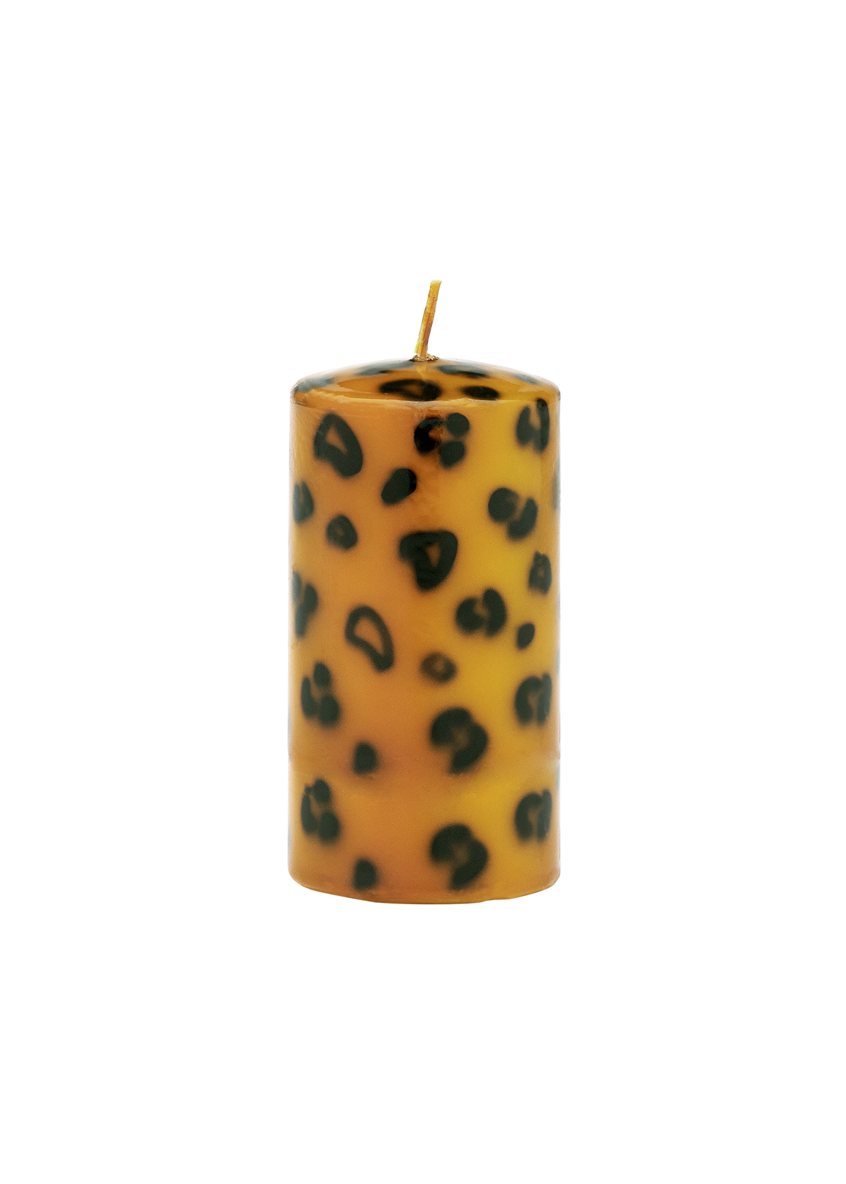 anna+nina Short Leopard Print Blunt Candle - Brown