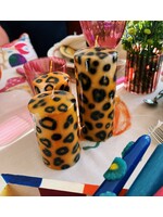 anna+nina Short Leopard Print Blunt Candle - Brown