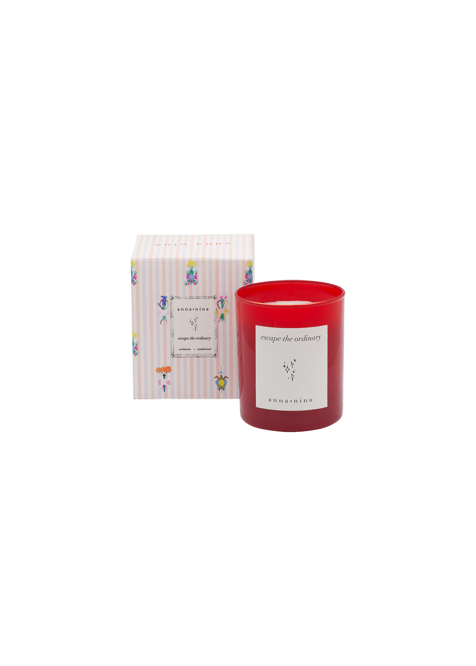anna+nina Escape the Ordinary Scented Candle - Red
