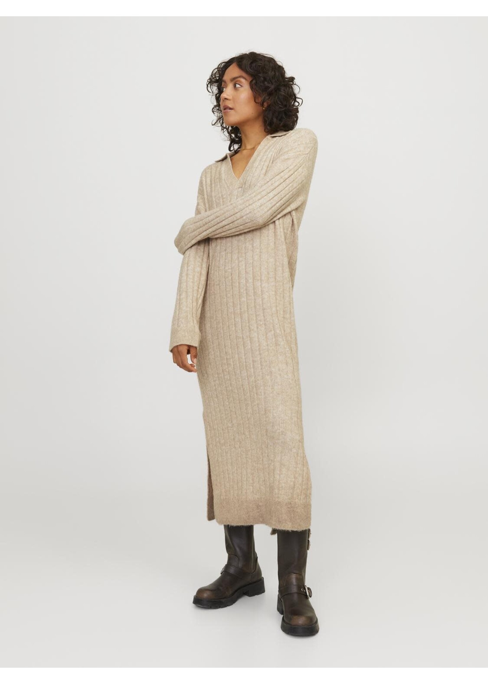 JJXX JXOZZY DIVERSE POLO NECK DRESS - PEYOTE