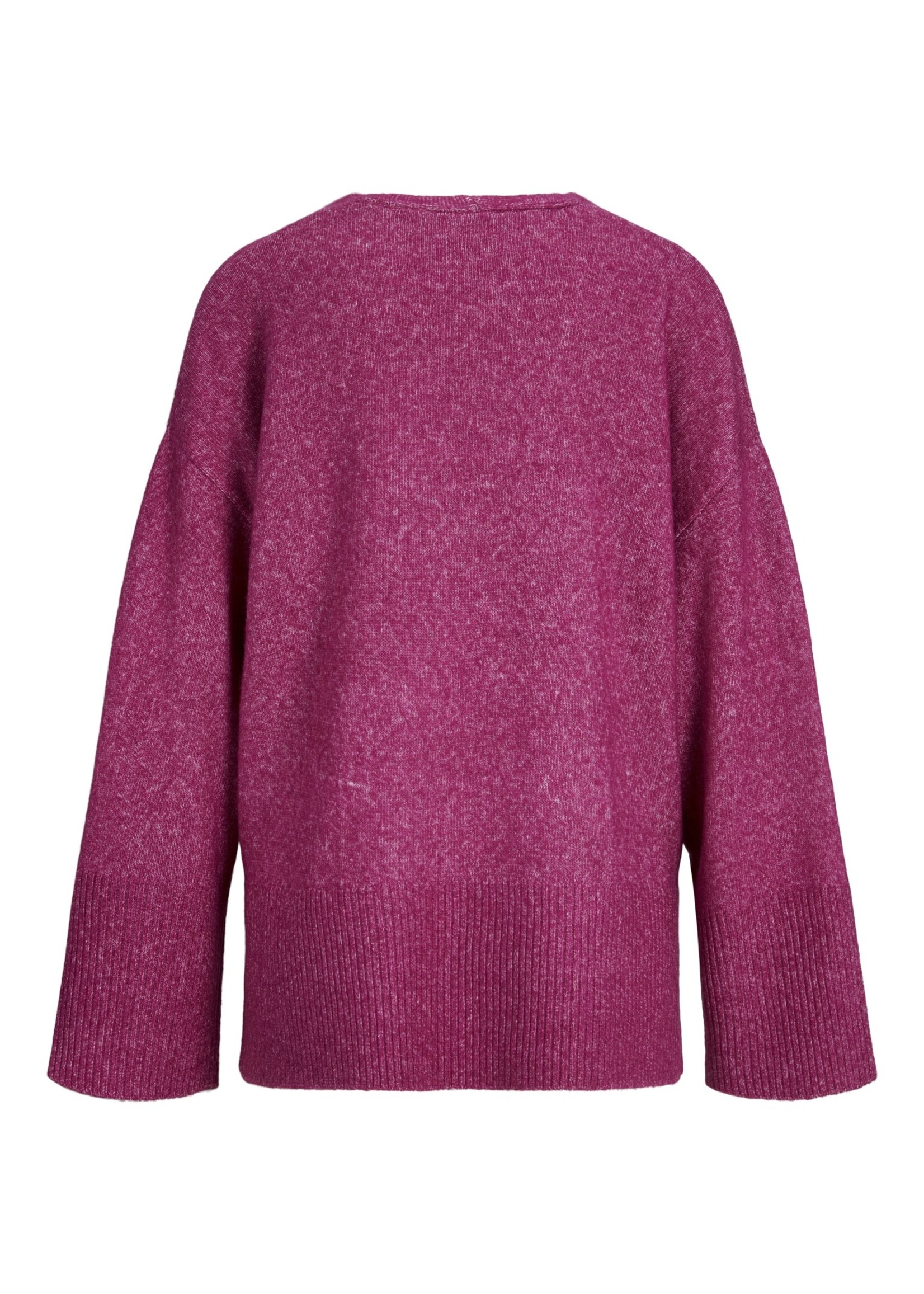 JJXX JXLUCCA V-NECK KNIT - FUCHSIA RED