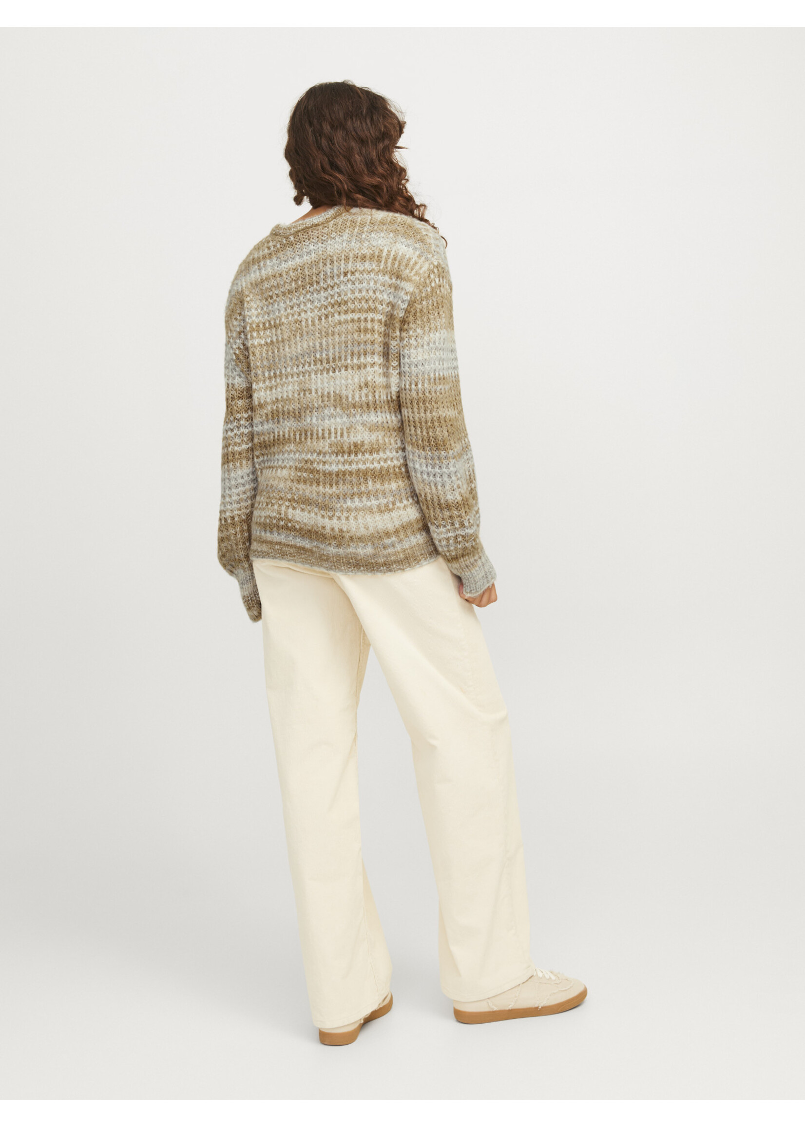 JJXX JXSIMONE SPACE DYE CREW NECK KNIT - KELP