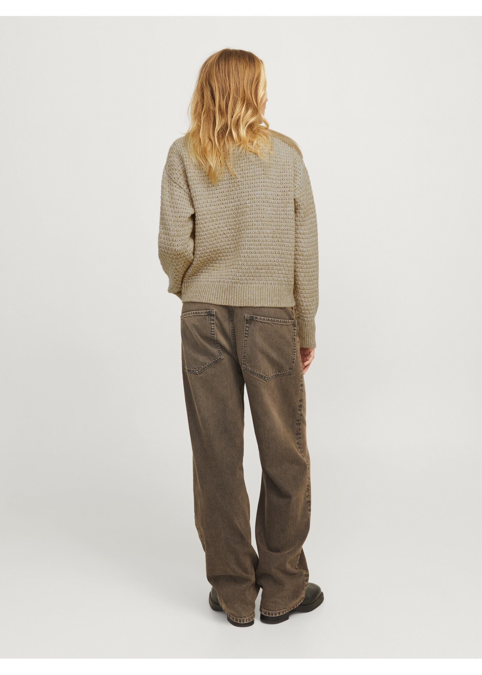 JJXX JXMILLY STRUCTURE CREW NECK KNIT - KELP