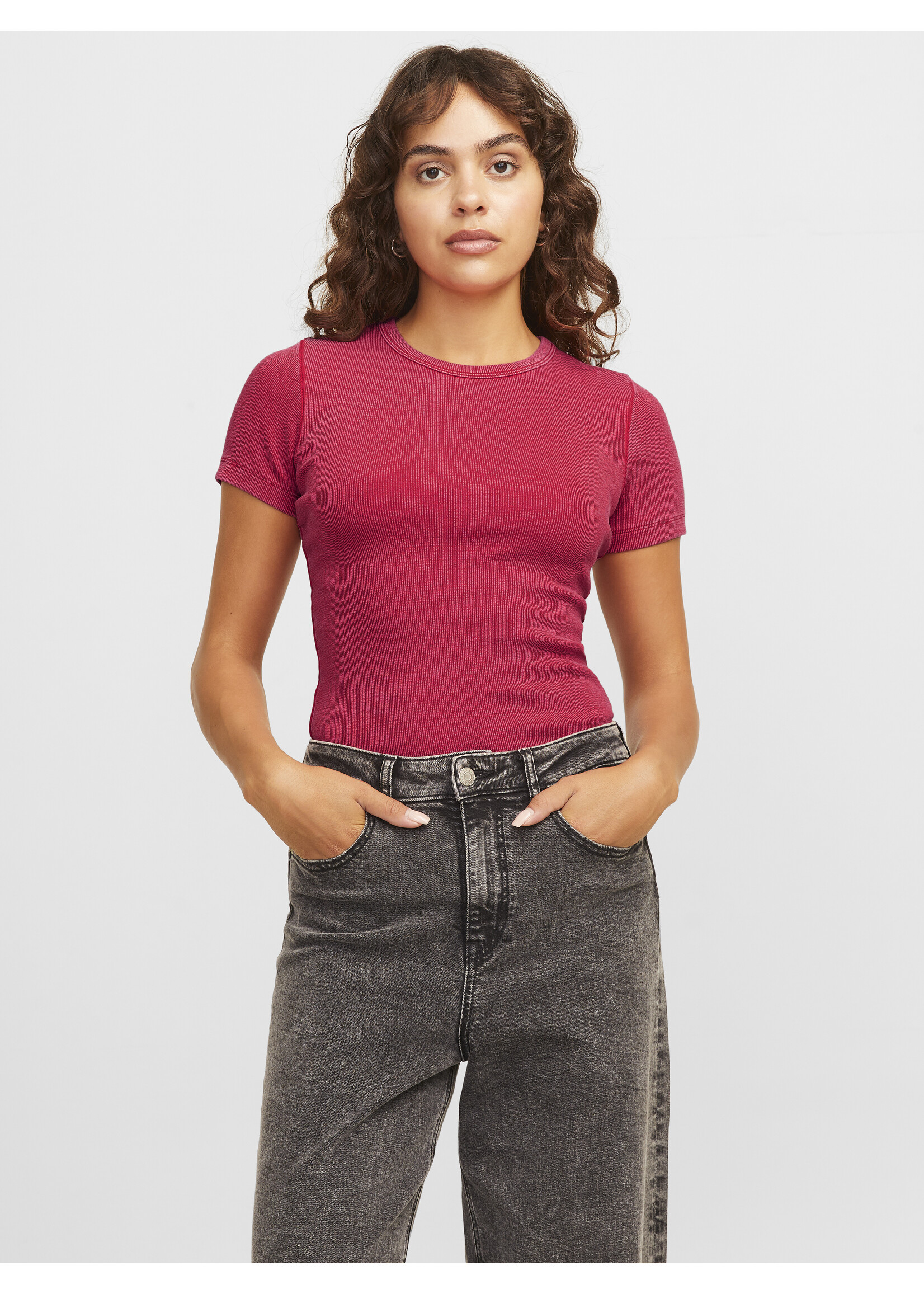 JXFRANKIE WASH TEE - RACING RED