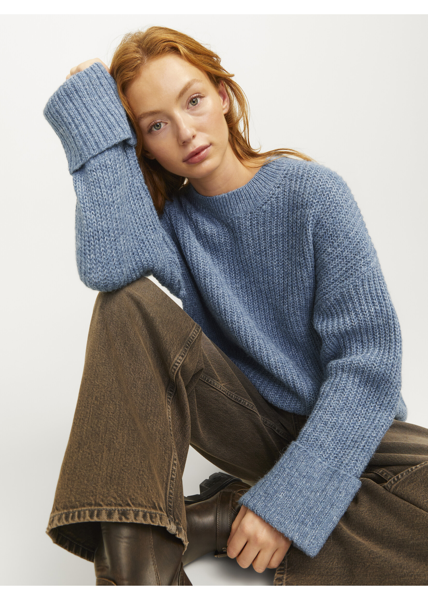 JJXX JXELLINORA CREW NECK KNIT - CORONET BLUE