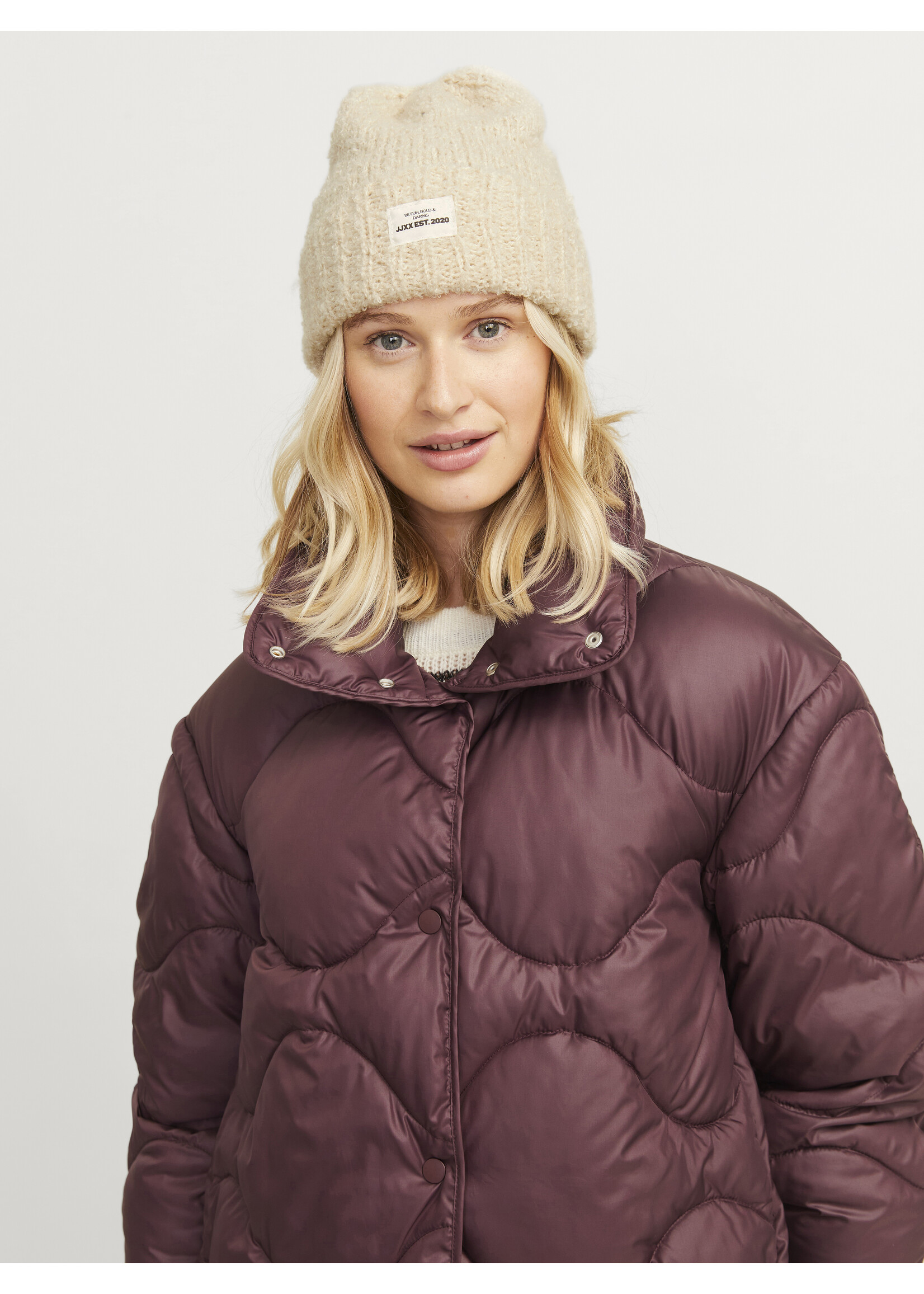 JJXX JXMARLEE BOUCLE BEANIE - VANILLE ICE