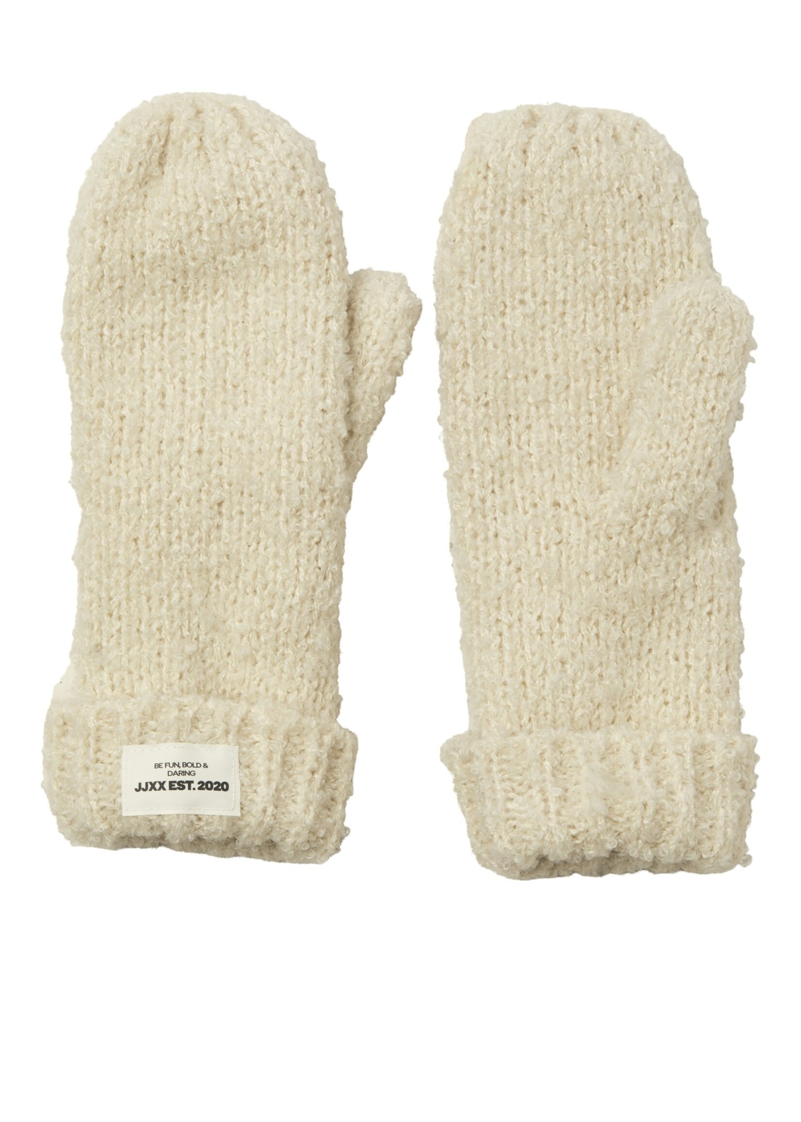 JJXX JXMARLEE BOUCLE MITTENS - VANILLA ICE
