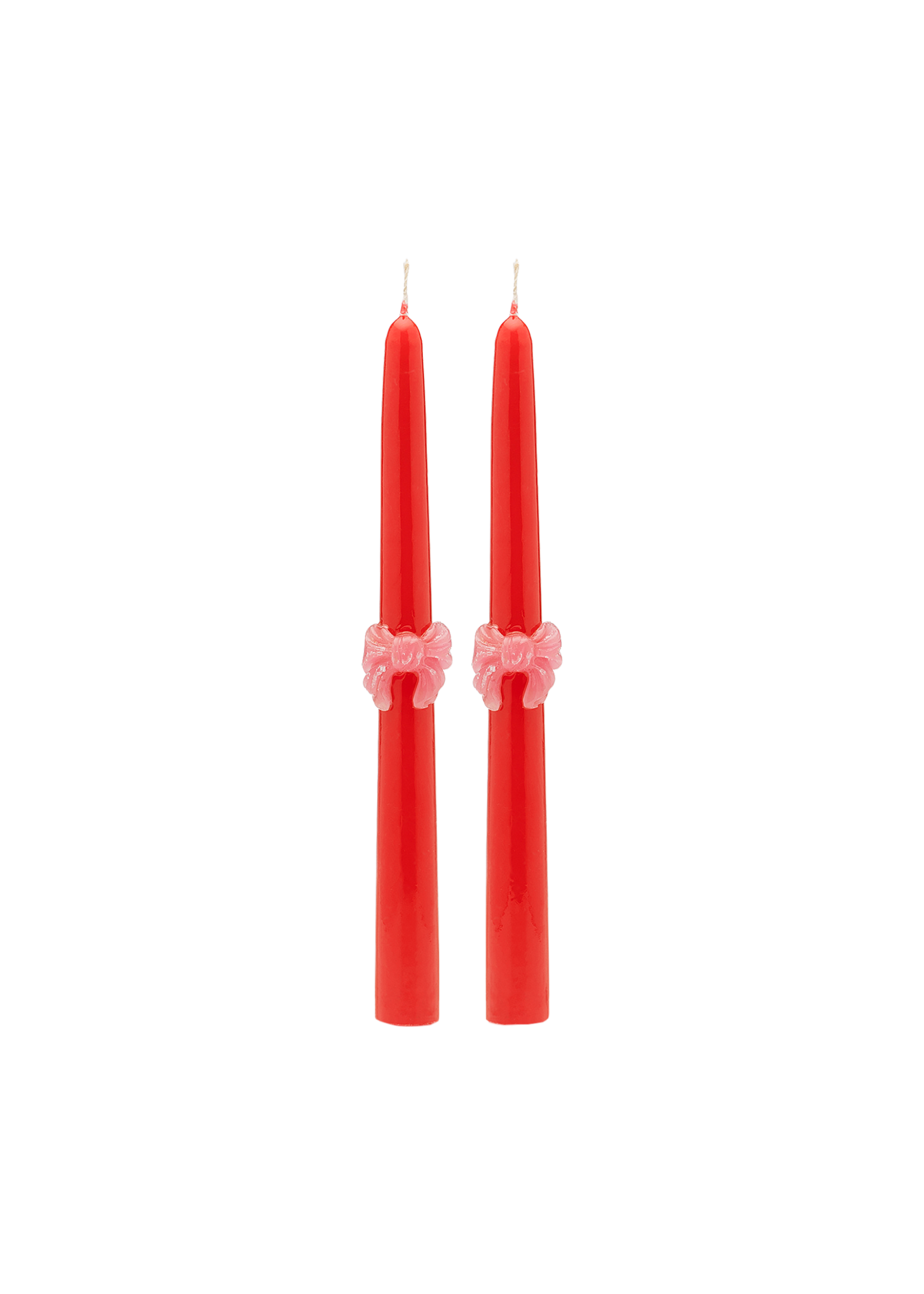 anna+nina Loving Bown Candle Set of 2 - Red