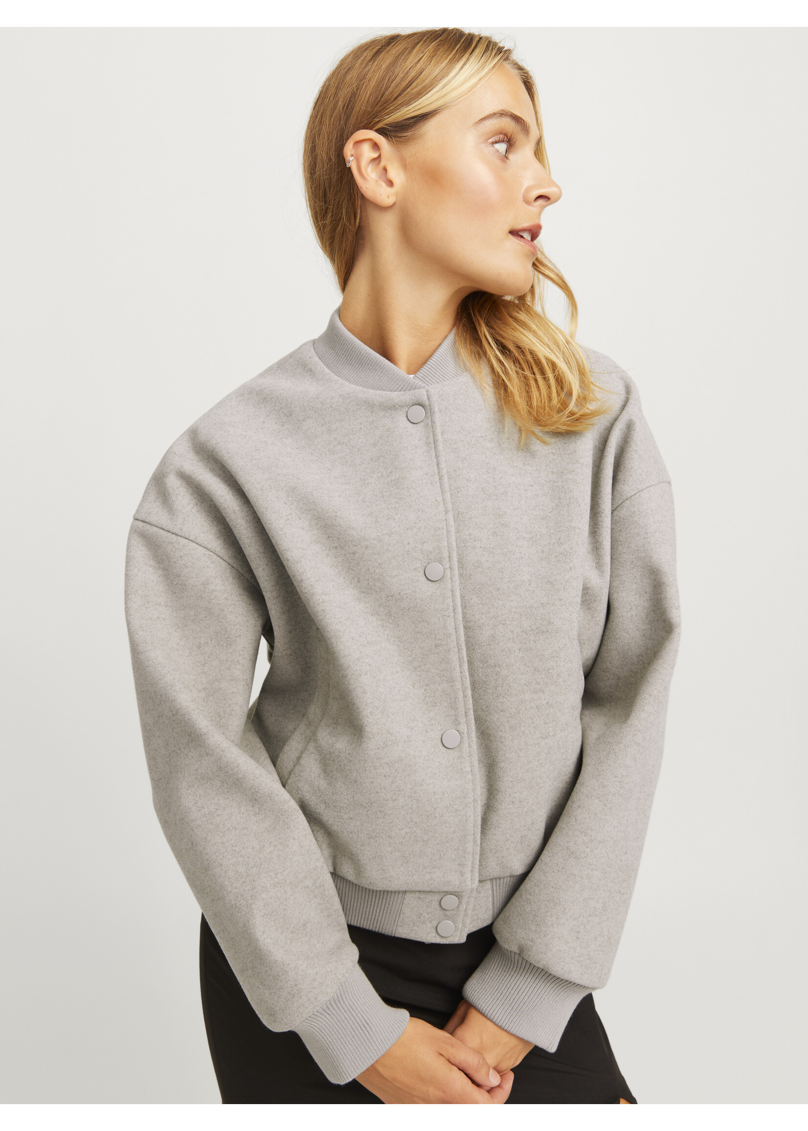 JJXX JXSARA BOMBER JACKET - FEATHER GREY MELANGE