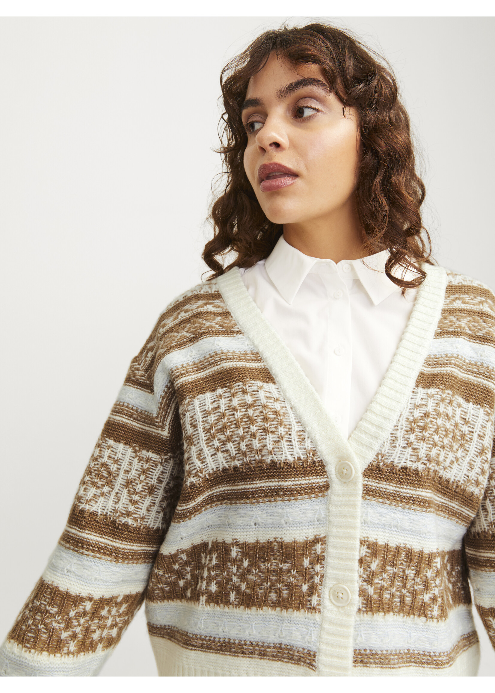 JJXX JXGALILEA CARDIGAN KNIT - VANILLA ICE