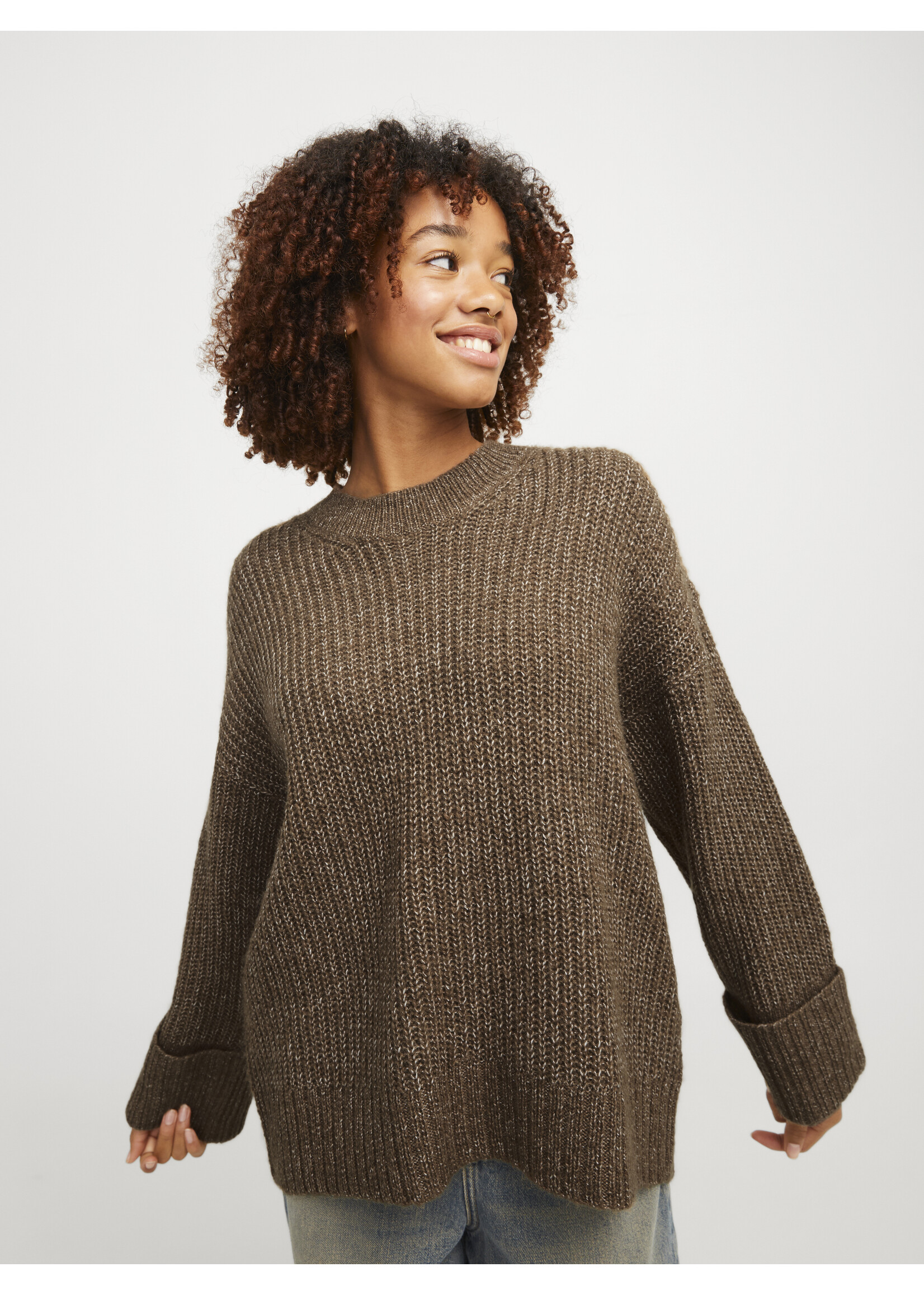 JJXX JXELLINORA CREW NECK KNIT - TOASTED COCONUT