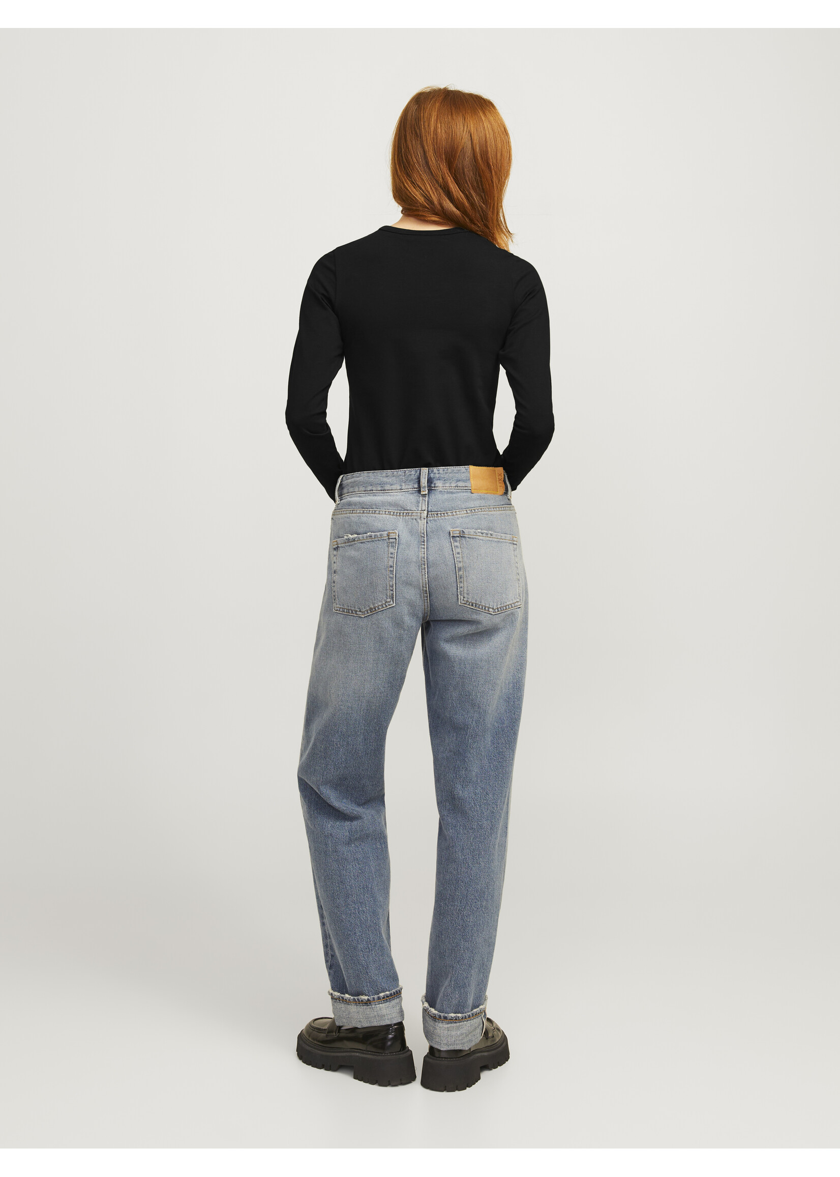 JXCELINE GIGI LS SOLID TEE - BLACK