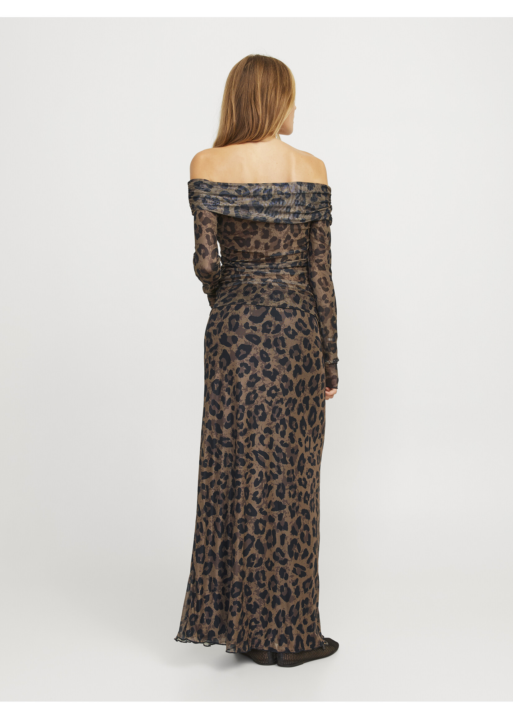 JJXX JXMINNA MESH OFF SHOULDER TOP - LEO