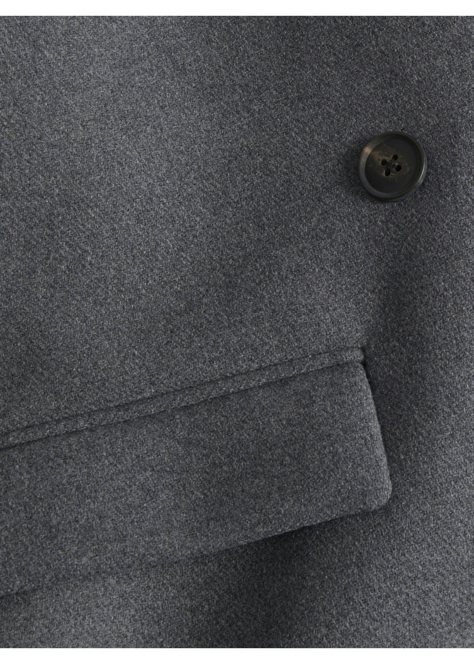 JXELISA LONG WOOL BLEND COAT - MEDIUM GREY MELAGE