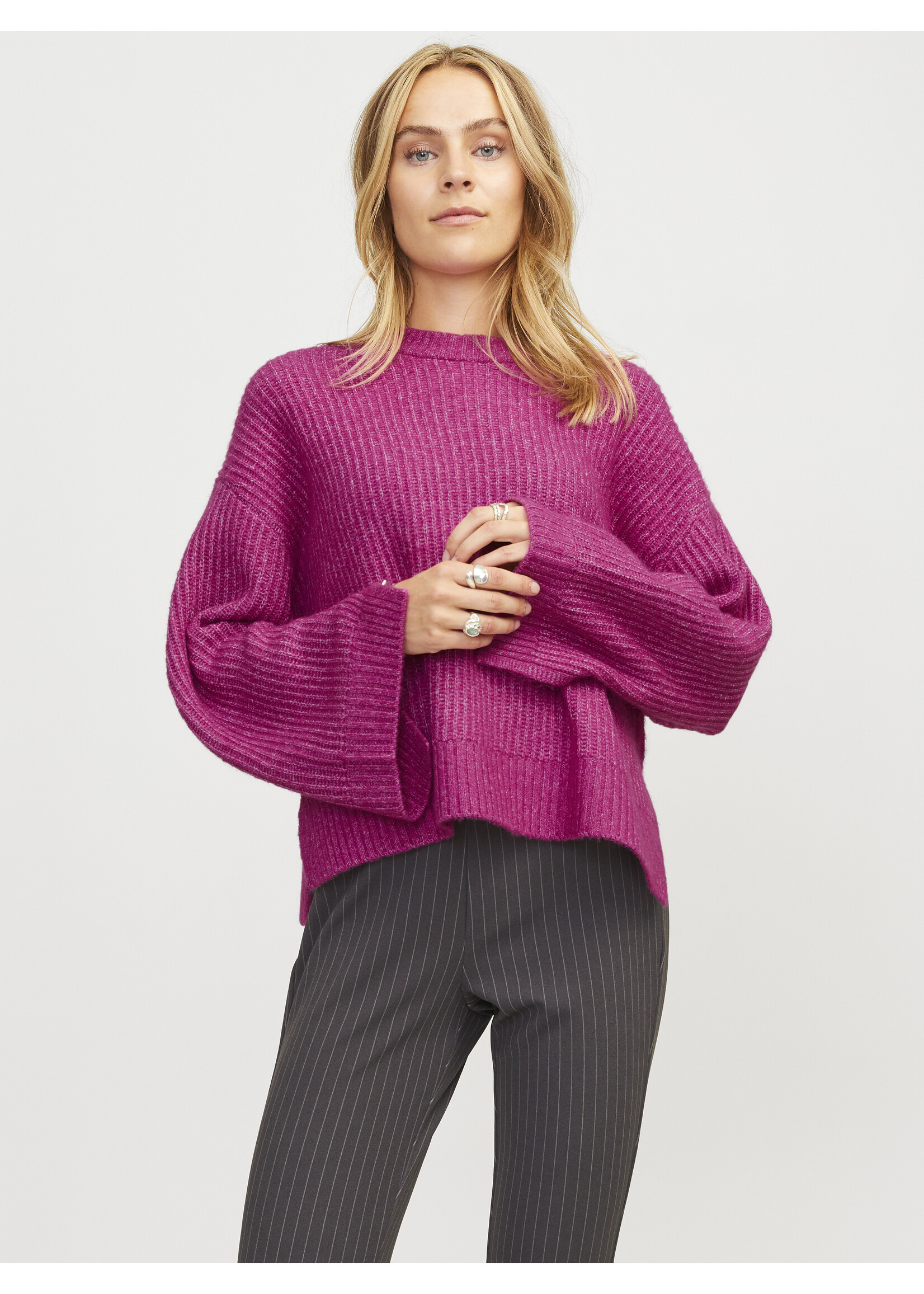 JXSIGGA CREW NECK KNIT - FUCHSIA RED