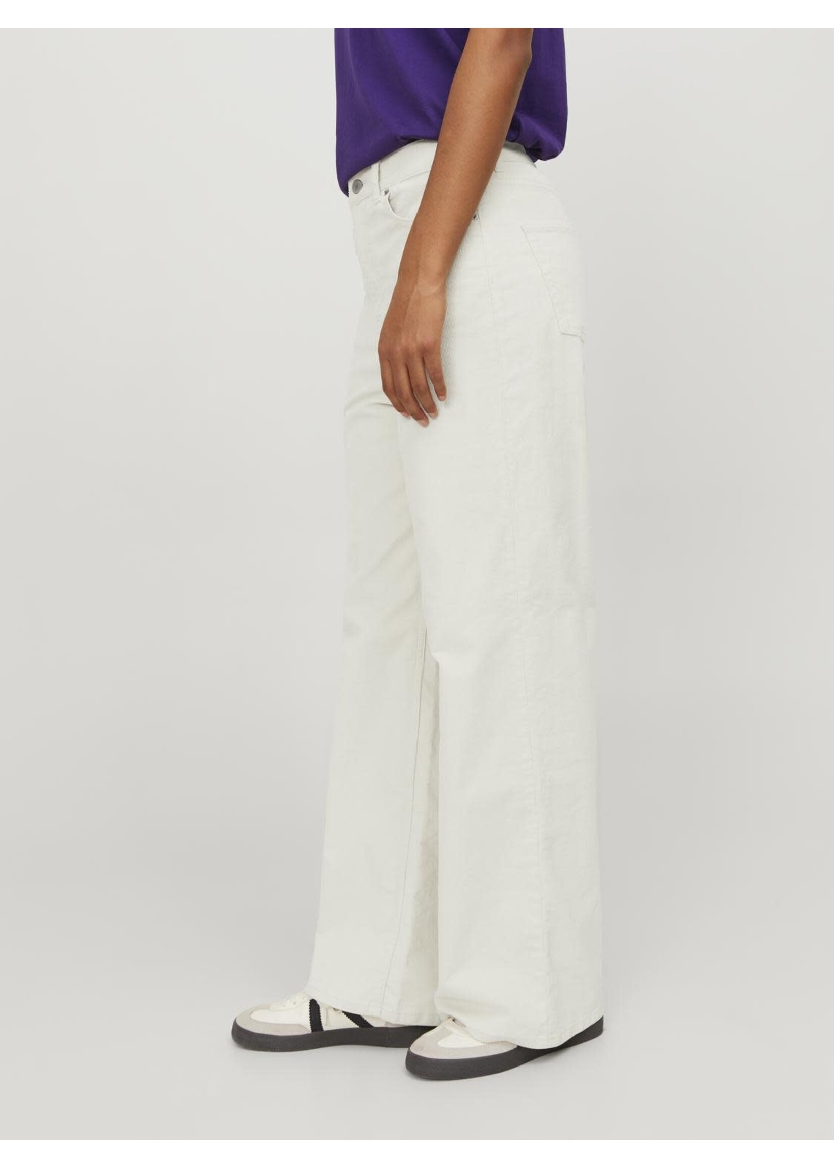JXGELLY WIDE HW CORD PANT - BONE WHITE