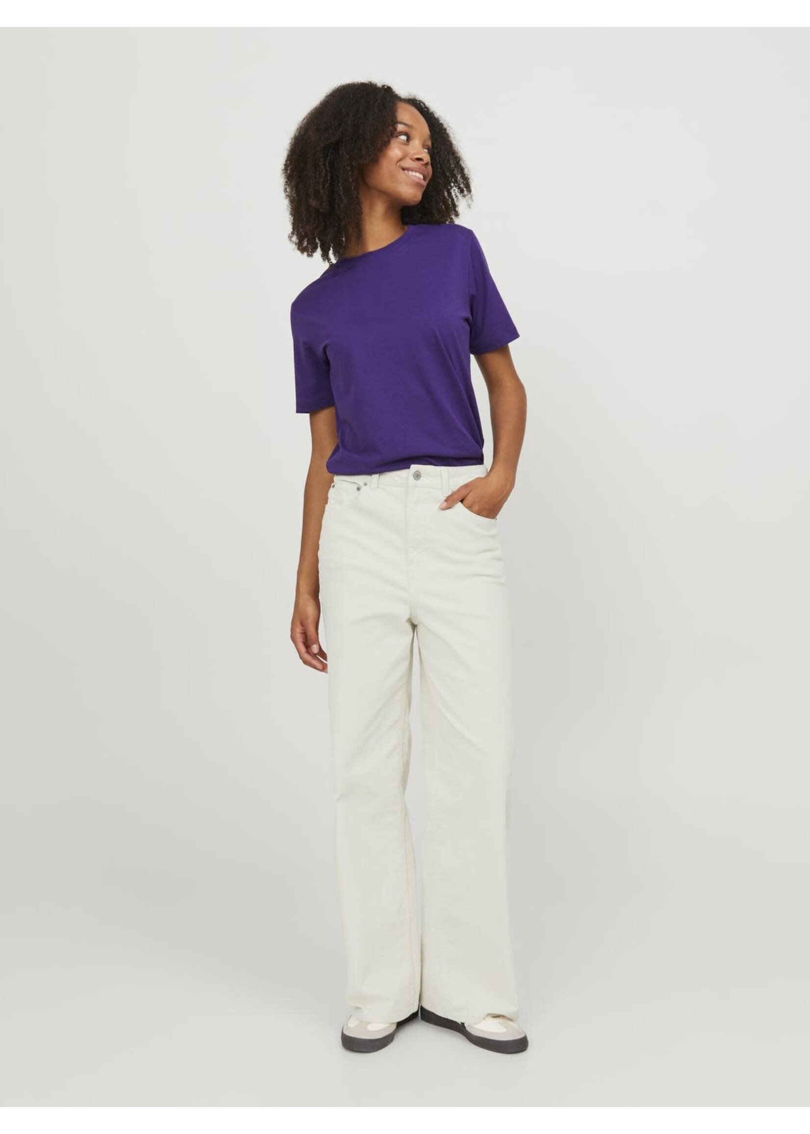 JJXX JXGELLY WIDE HW CORD PANT - BONE WHITE